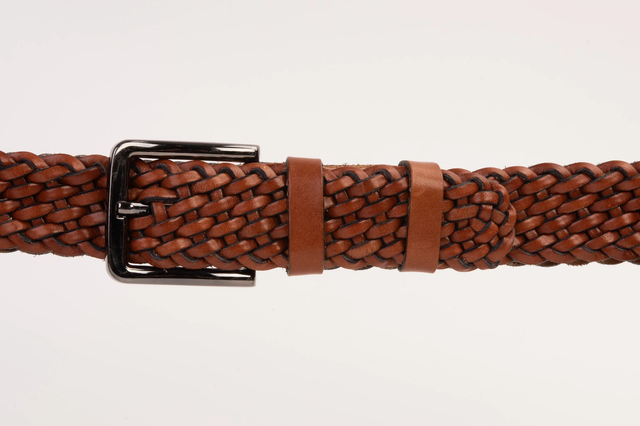 The Mclean Woven Brown Leather Belt - Image 2