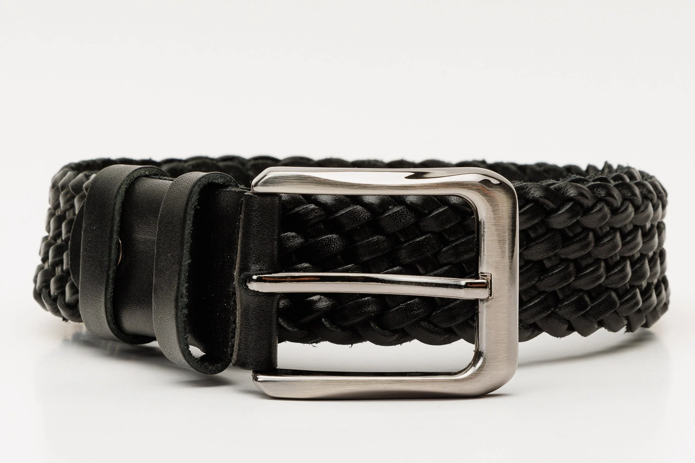 The Mclean Woven Black Leather Belt - Image 6