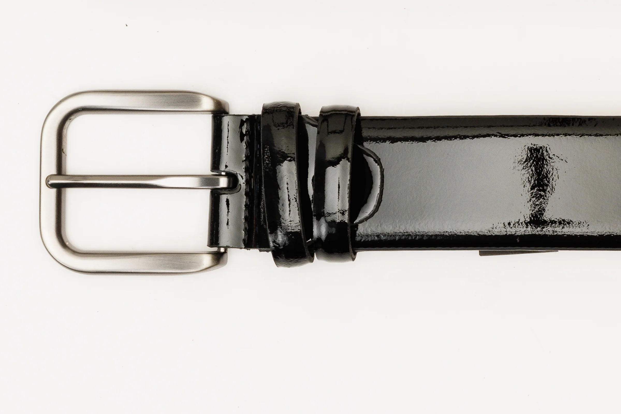The Royal Hand Craft Black Patent Leather Belt - Image 6