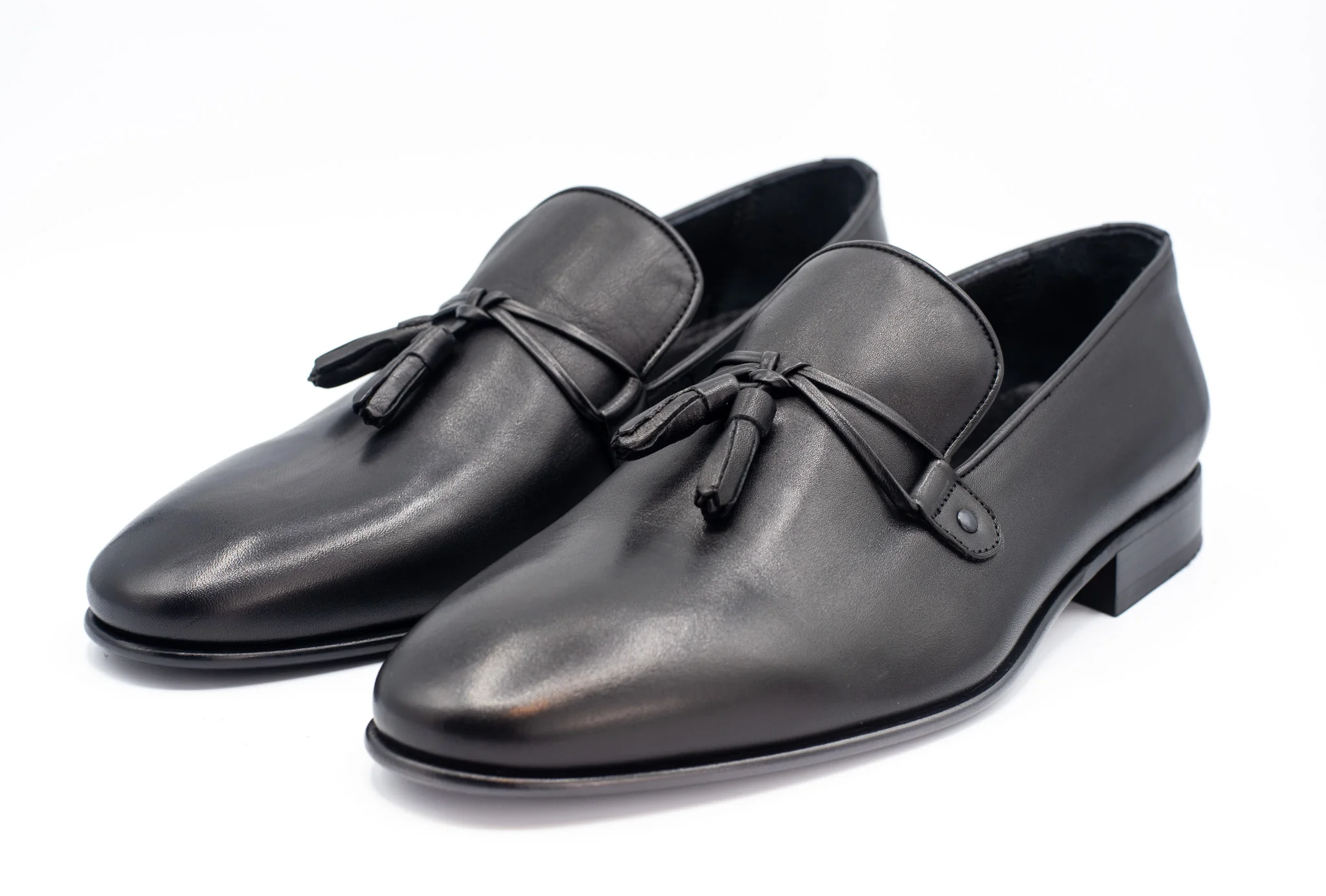 The Modica Black Leather Tassel Loafer Final Sale! - Image 2