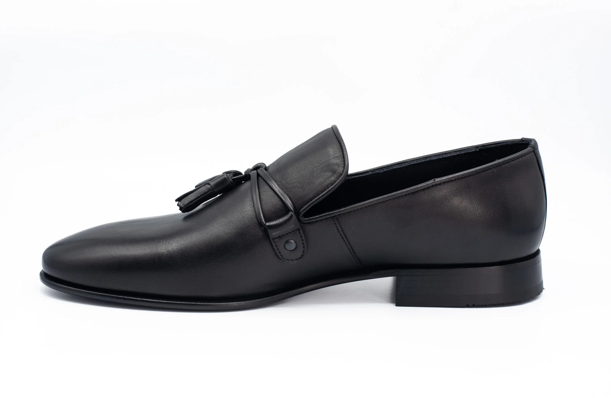 The Modica Black Leather Tassel Loafer Final Sale! - Image 5