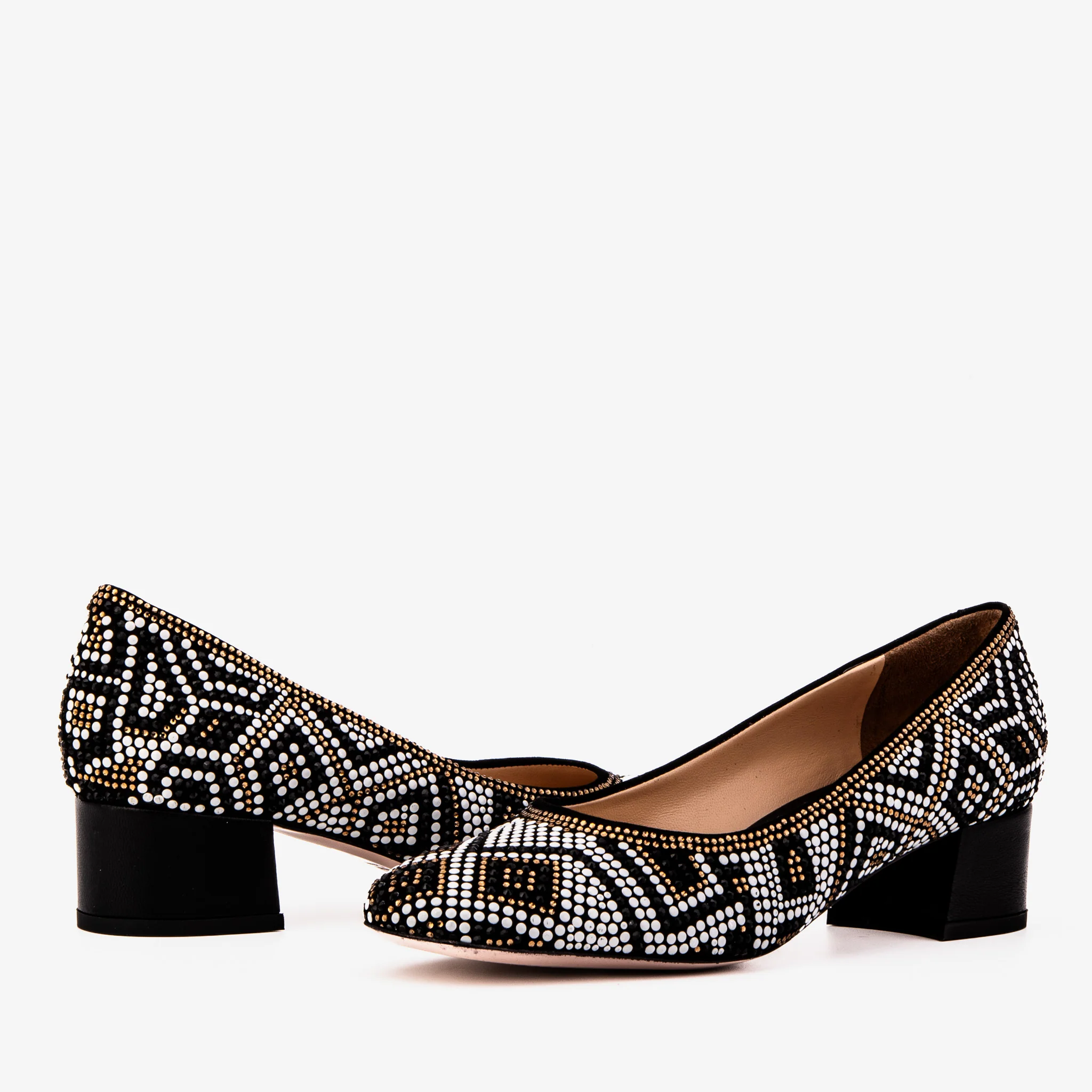 Nampula Crystal-Embellished Black Leather Women Pump - Image 6