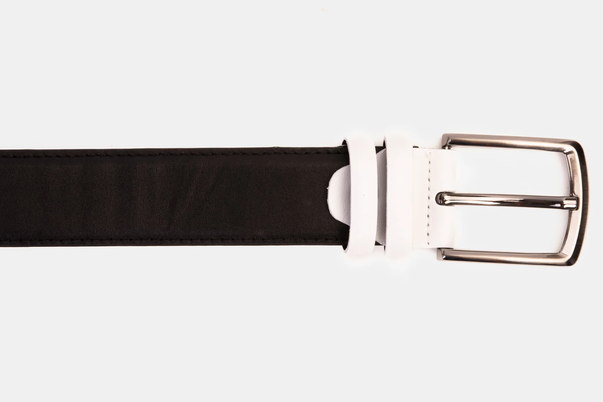 The Neiva Black/White Leather Belt - Image 5