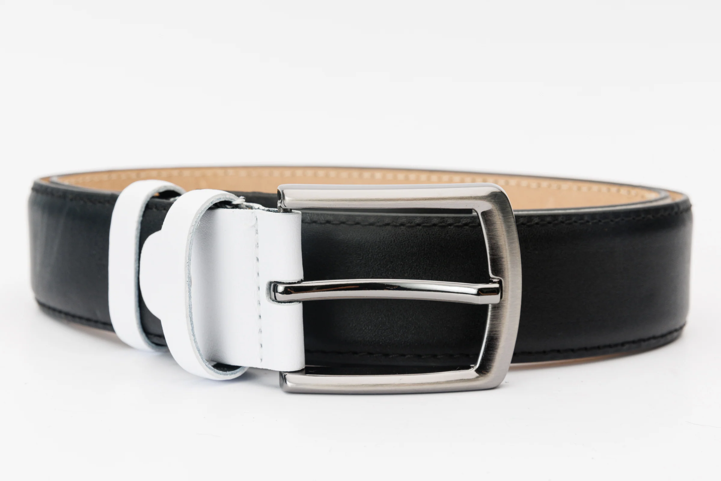The Neiva Black/White Leather Belt - Image 6
