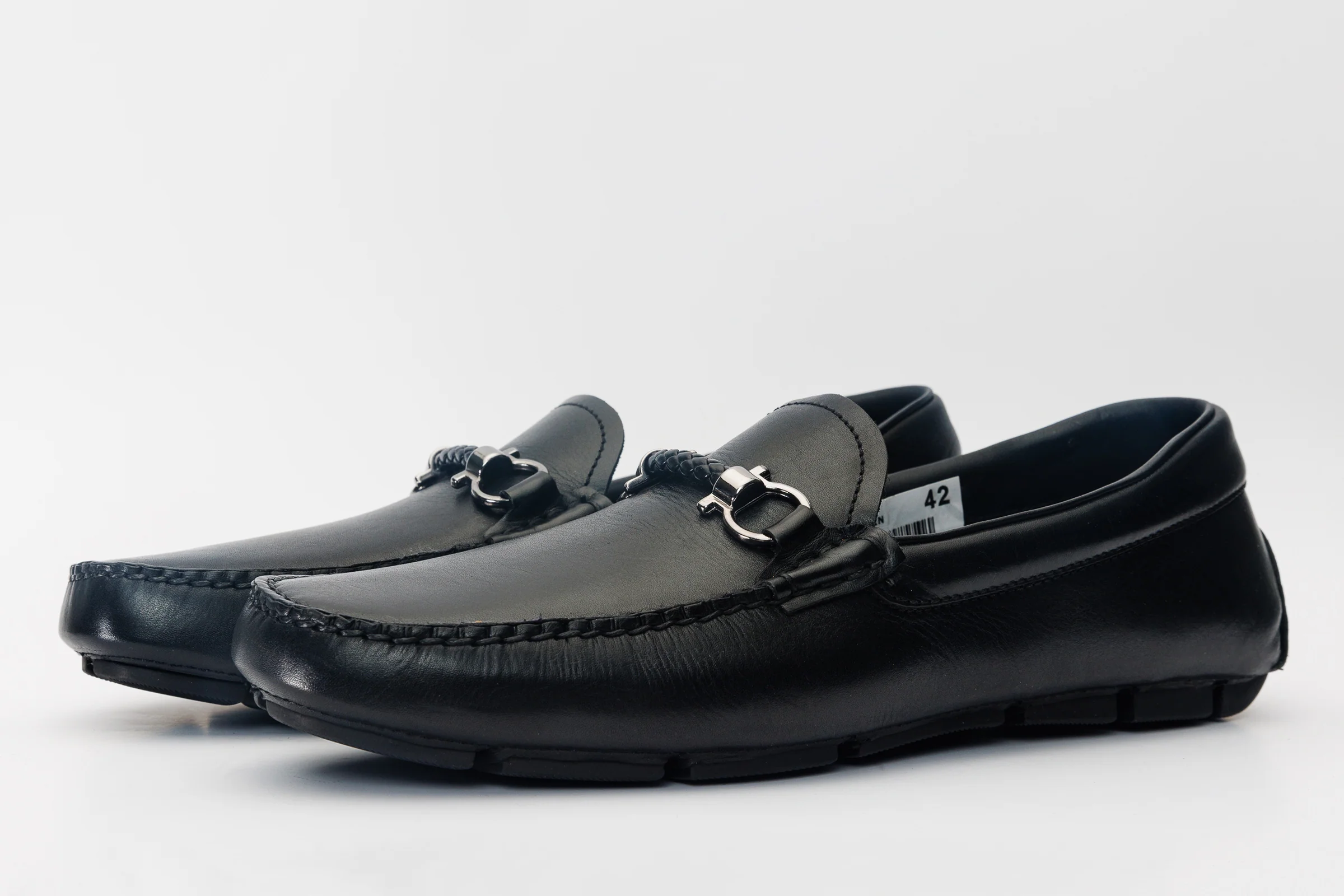 Pavia Black Leather Bit Drive Loafer Men Shoe - Image 3