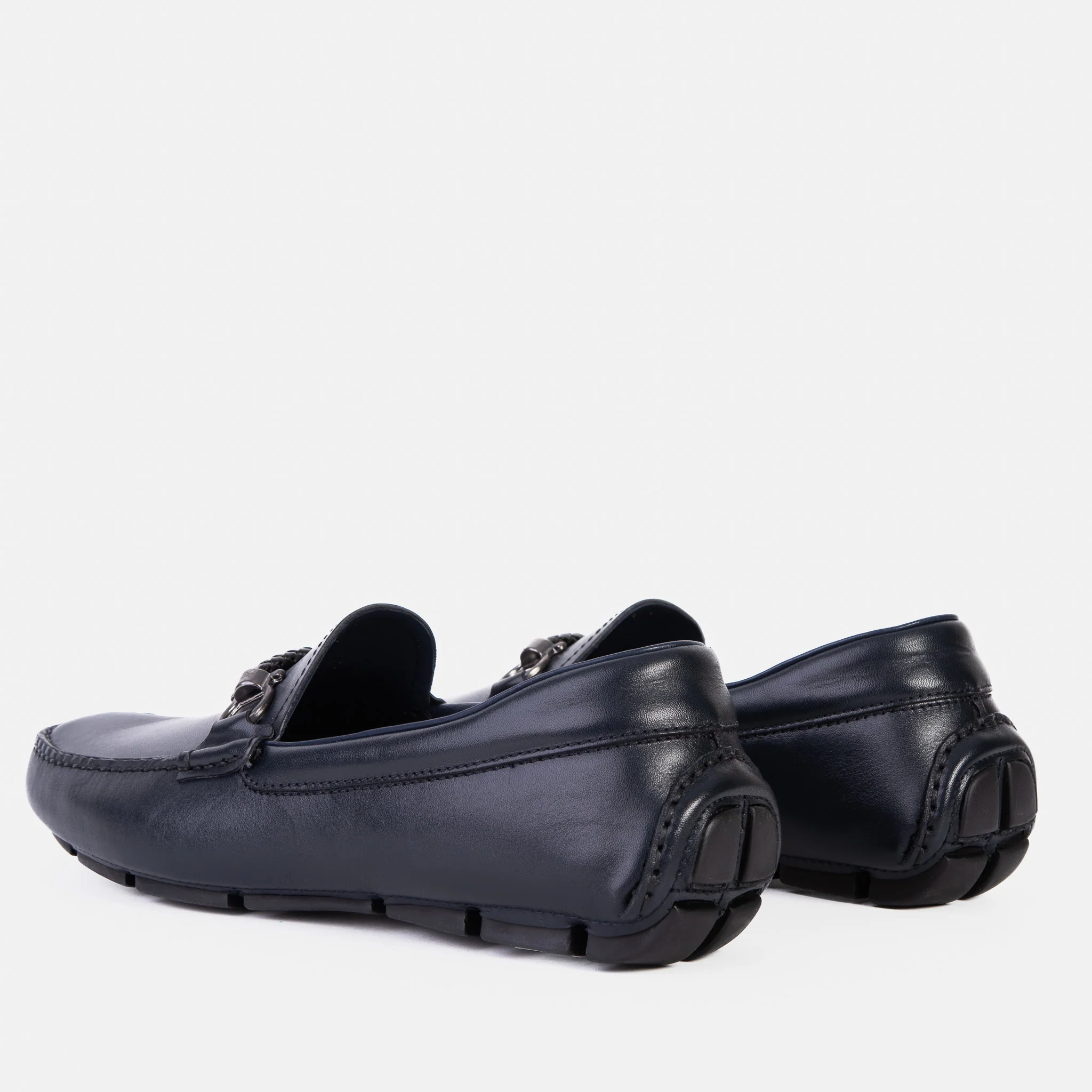 Pavia Navy Blue Leather Bit Drive Loafer Men Shoe - Image 5