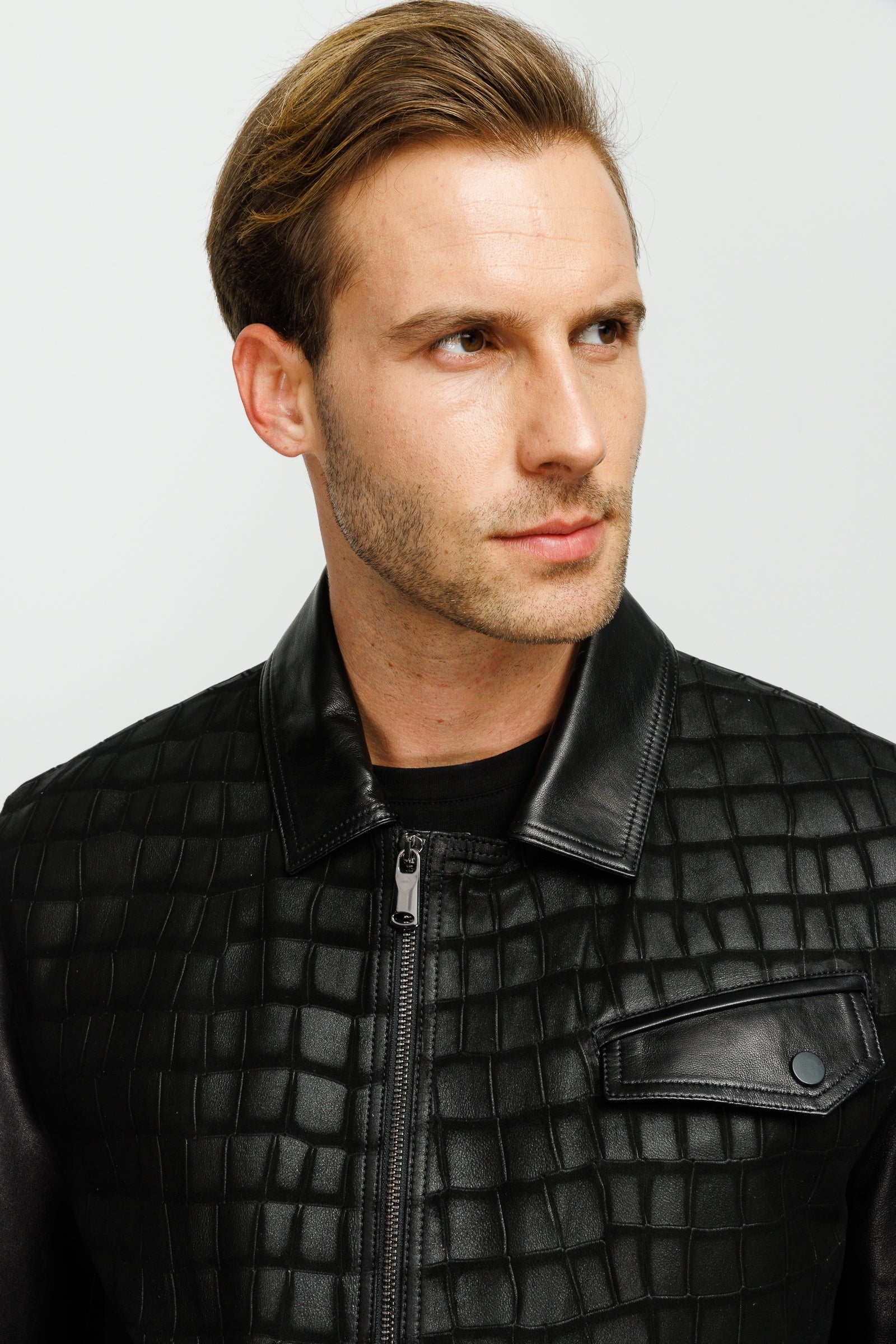 The Emerson Black Leather Men Jacket - Image 6