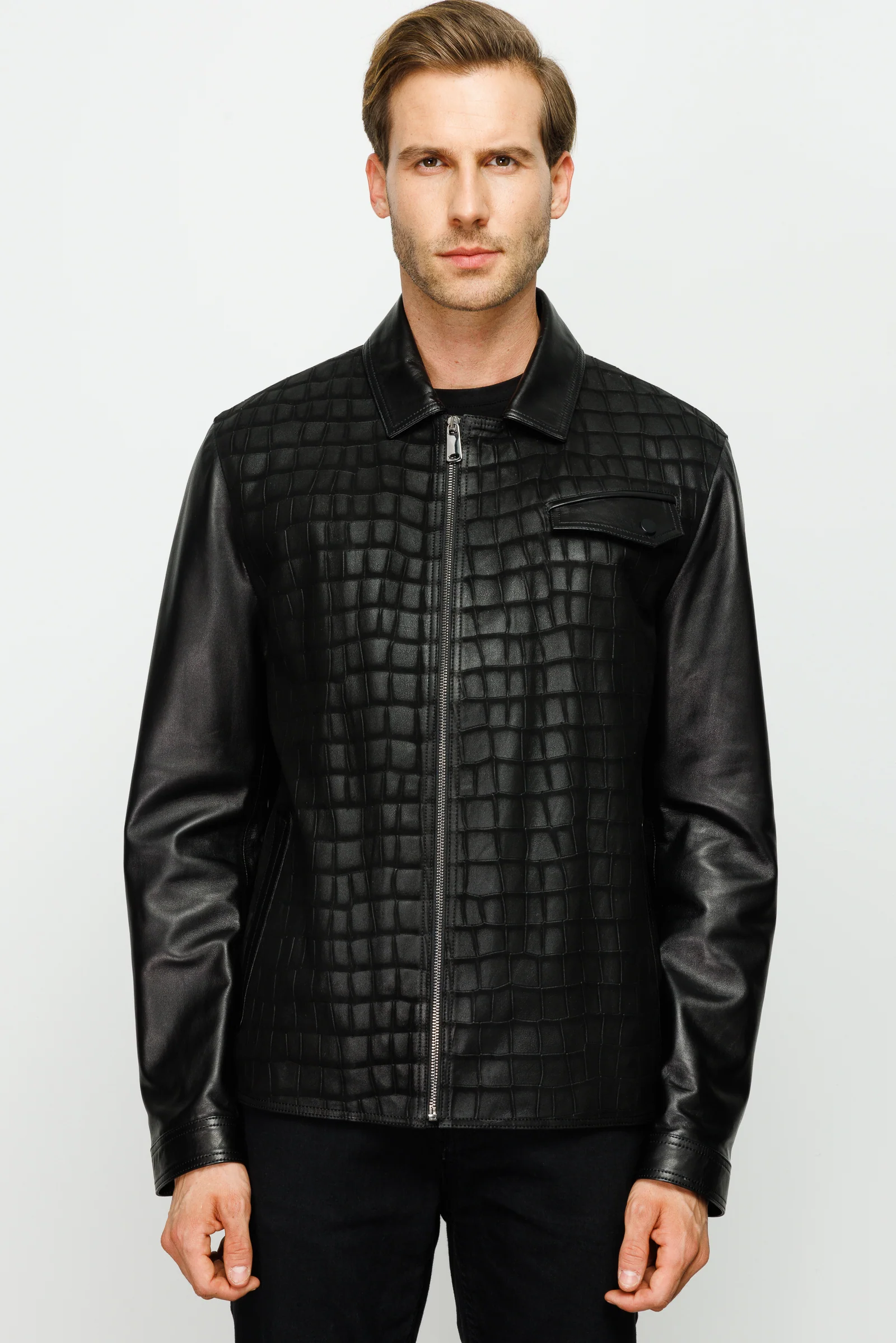 The Emerson Black Leather Men Jacket - Image 7