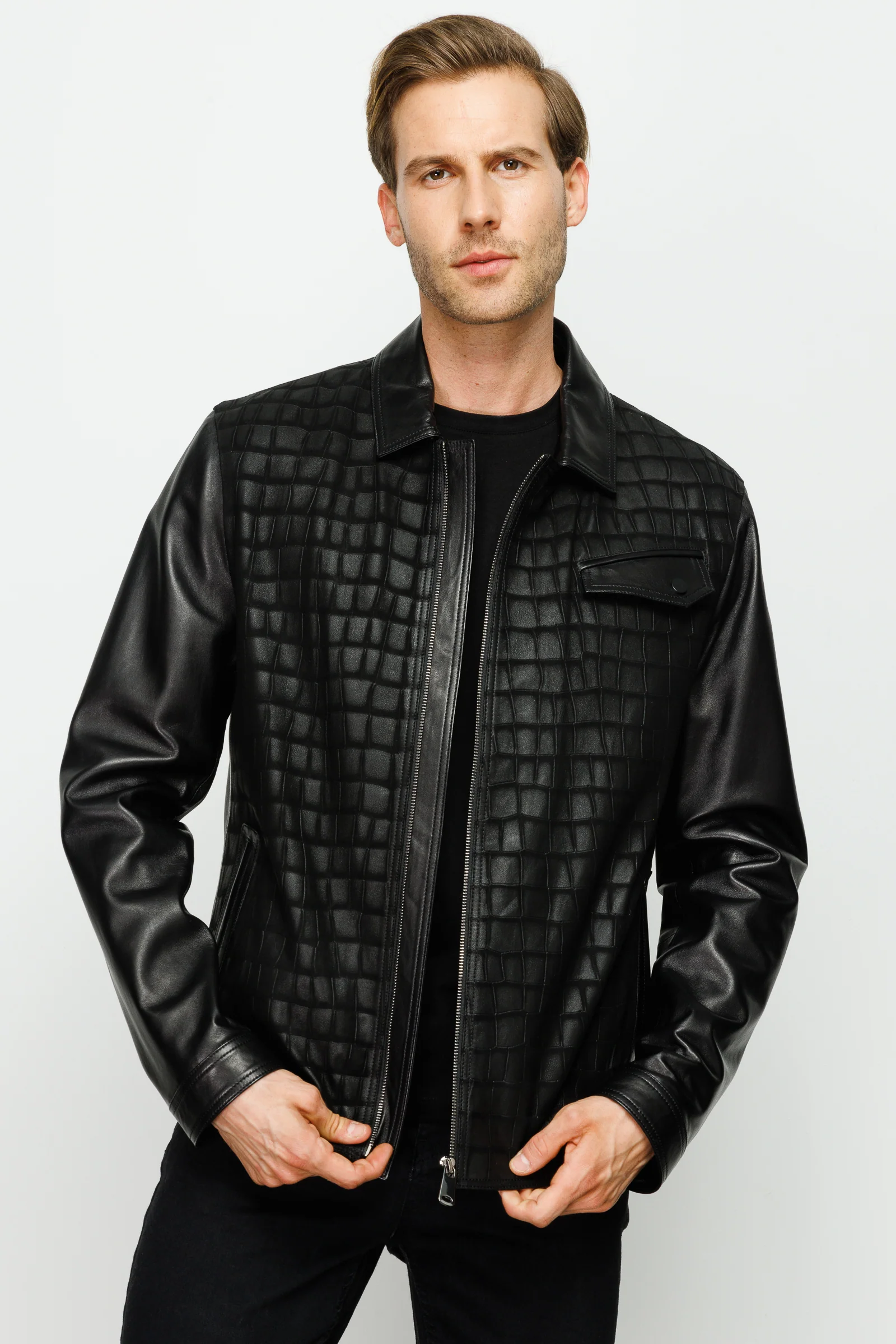 The Emerson Black Leather Men Jacket - Image 8
