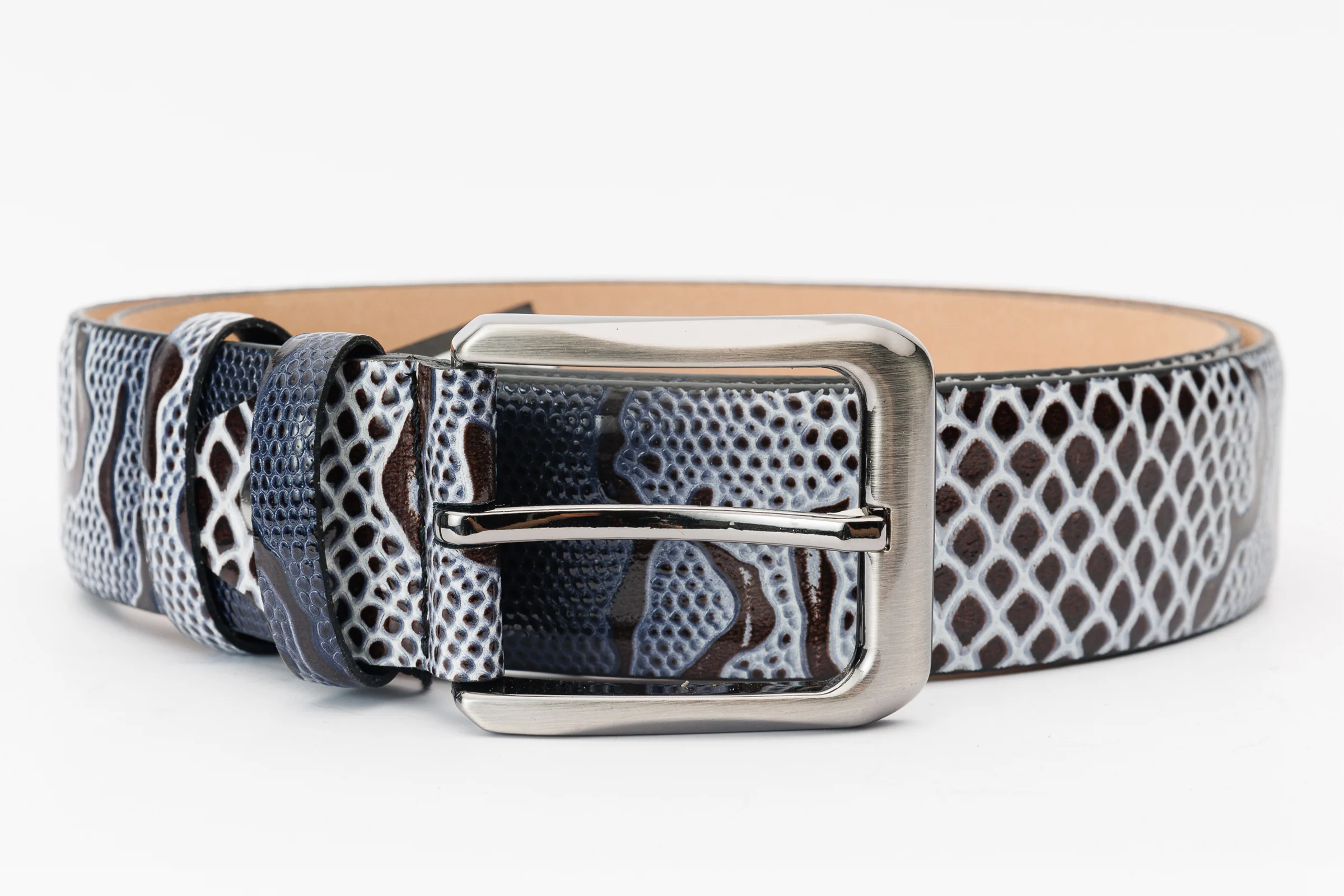 The Milano Black/White Leather Belt Limited Edition - Image 5