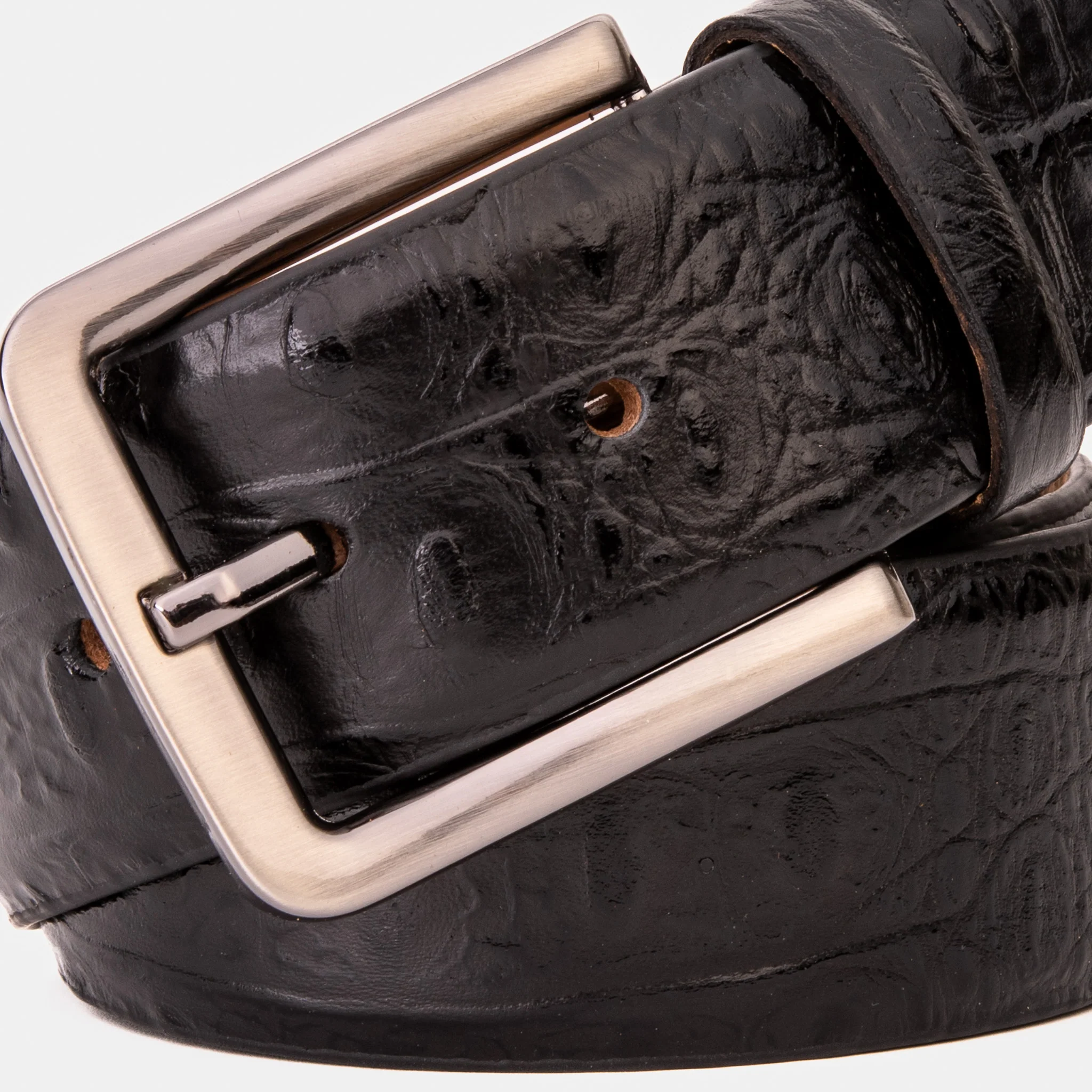Randor Black Leather Belt - Image 6