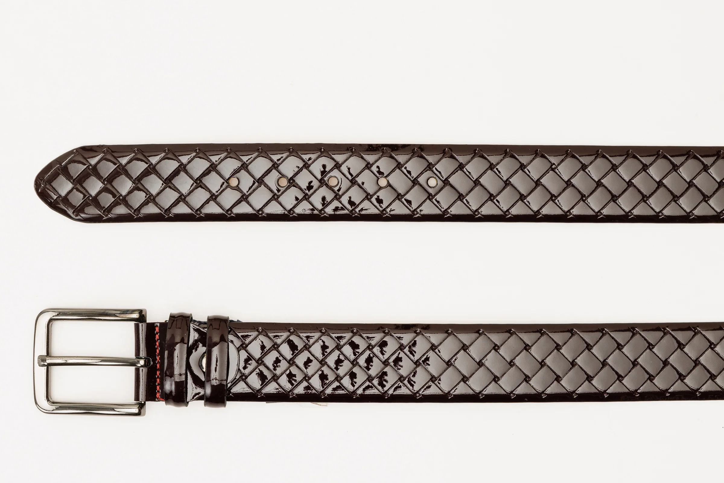 The Rico Burgundy Color Calfskin Belt - Image 6