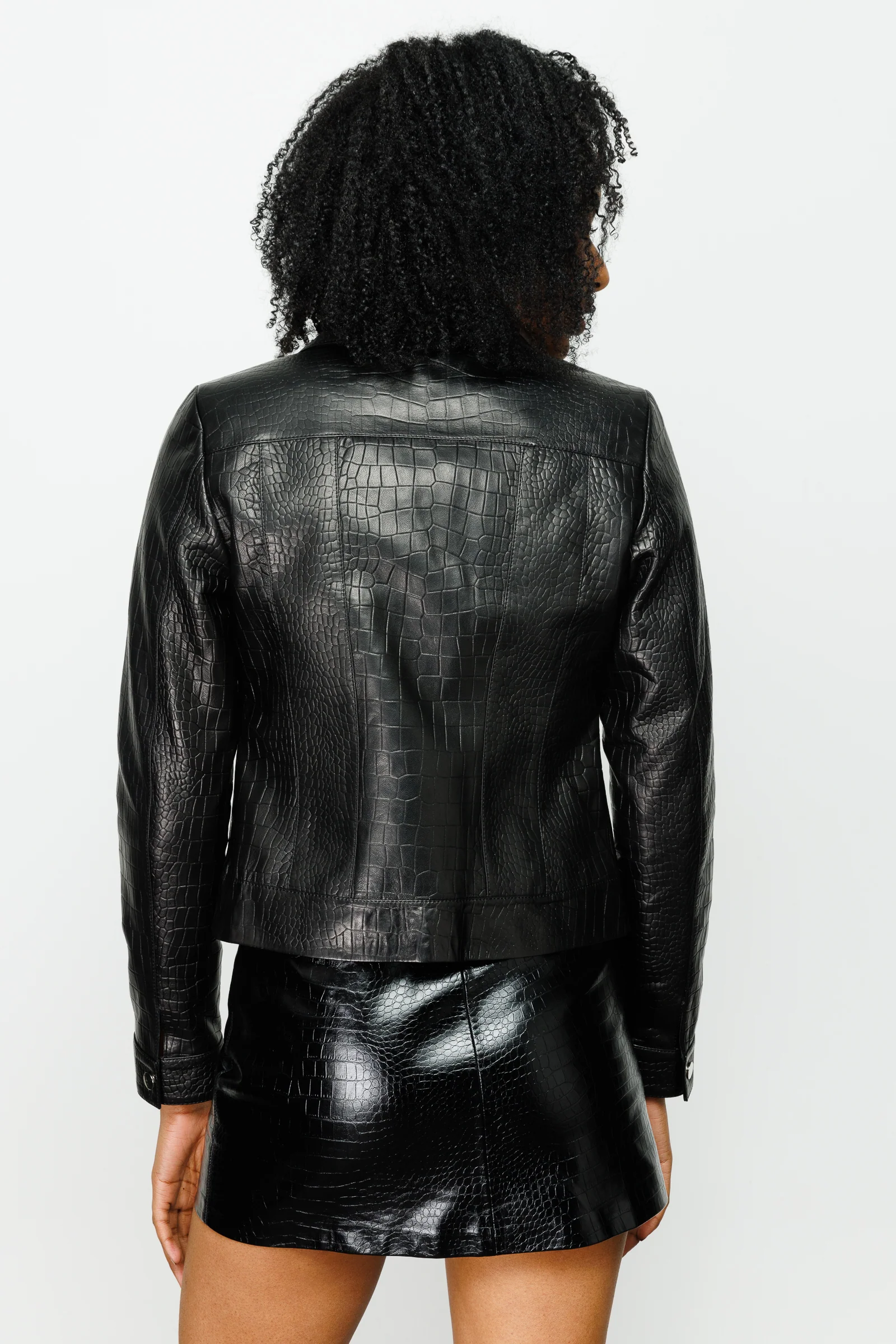 The Singapore Black Leather Women Jacket - Image 3
