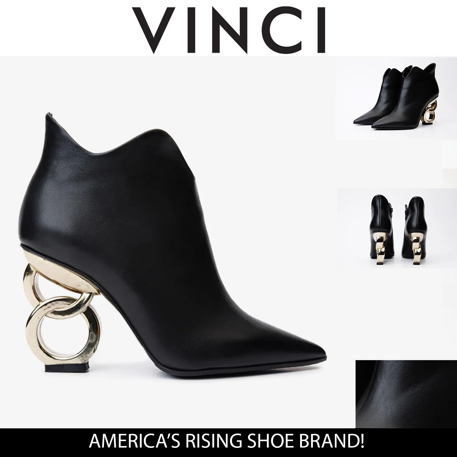 The Abriel Black Leather Ankle Women Boot - Image 6