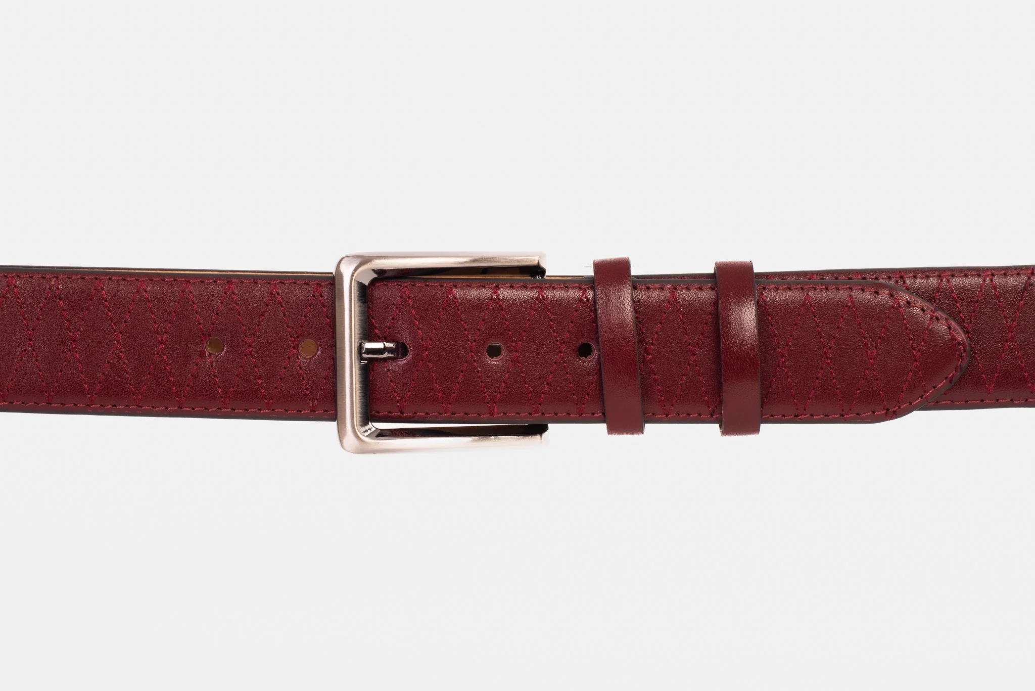 The Adler Burgundy Leather Belt - Image 2