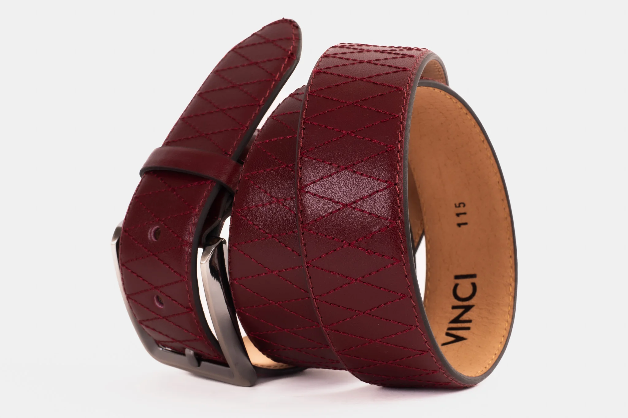 The Adler Burgundy Leather Belt - Image 3
