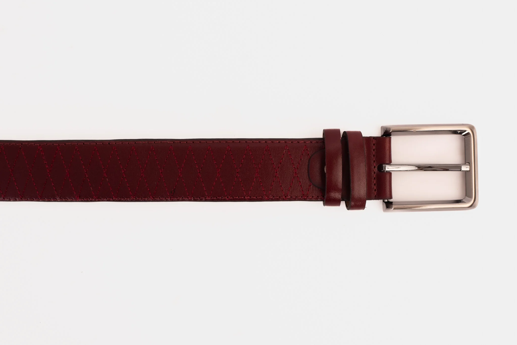 The Adler Burgundy Leather Belt - Image 4