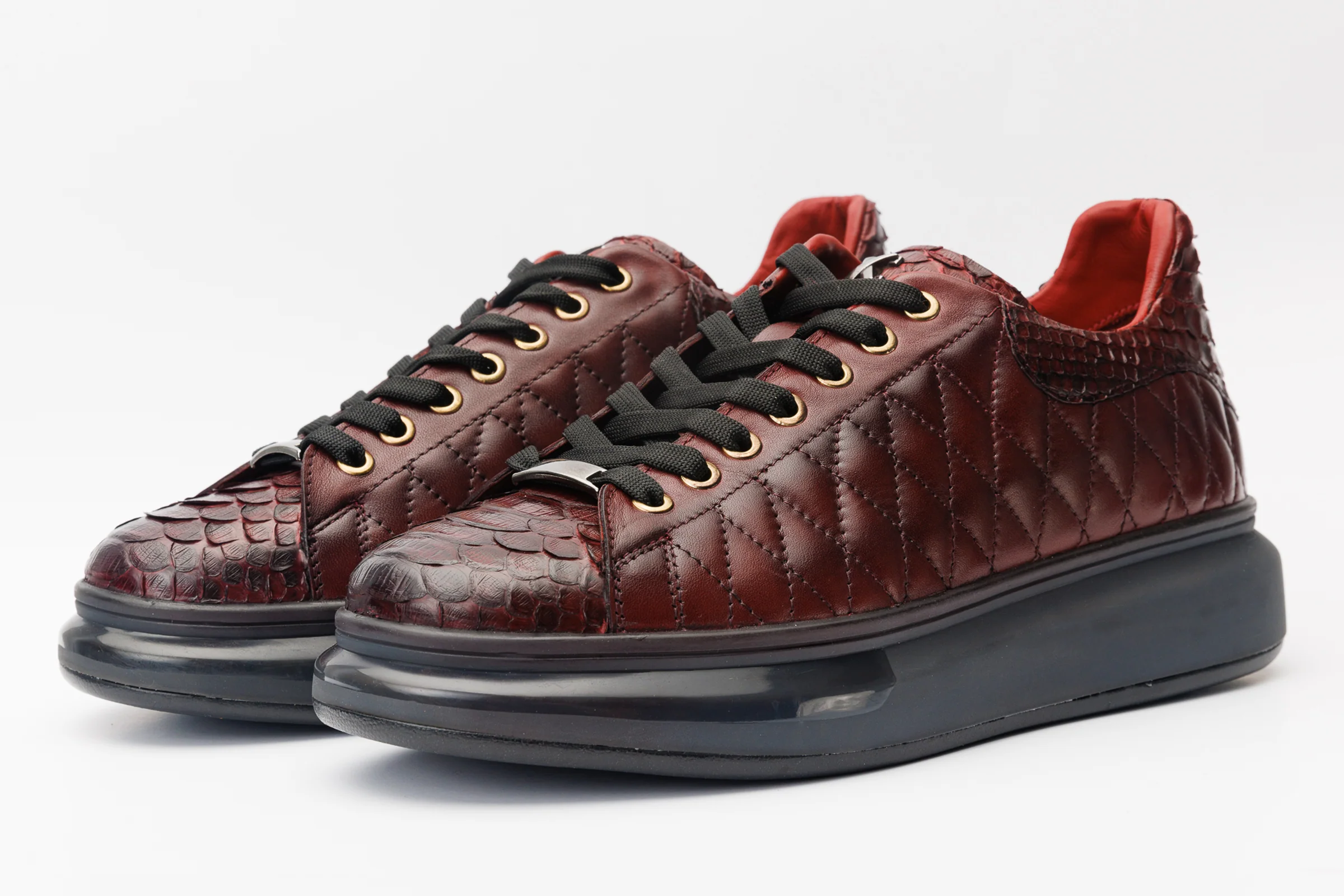 The Adler Burgundy Snk Leather Men Sneaker Limited Edition - Image 2