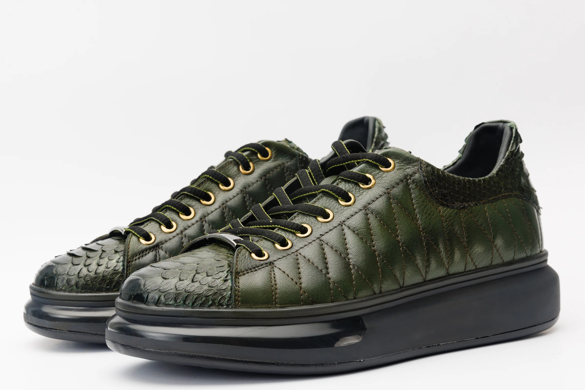The Adler Green Snk Leather Men Sneaker Limited Edition - Image 2