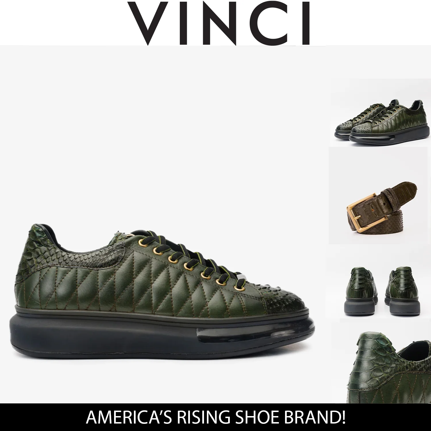 The Adler Green Snk Leather Men Sneaker Limited Edition - Image 7