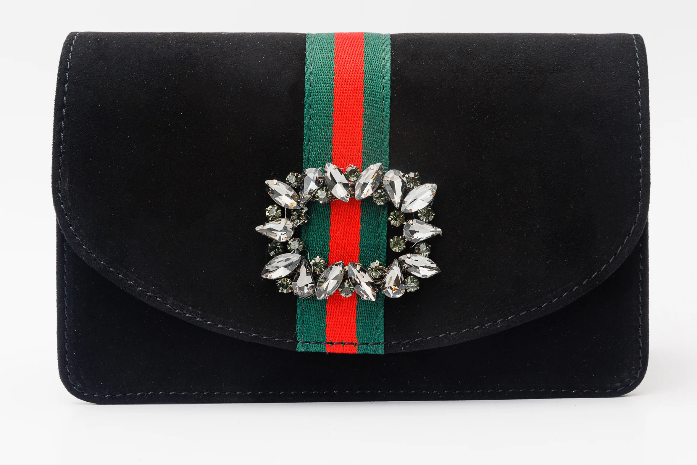 The Afega Black Suede Leather Handbag - Image 3