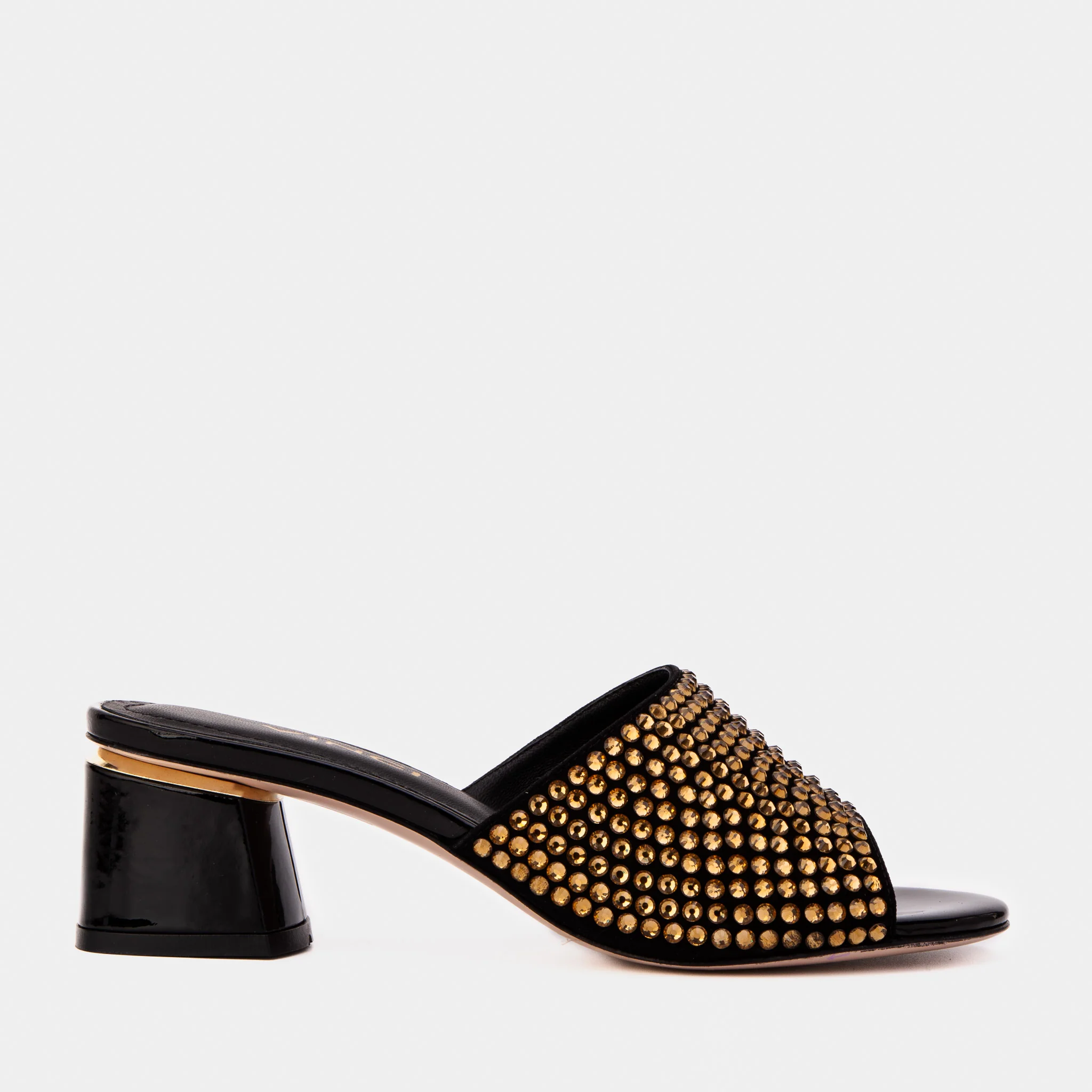 The Ailano Gold Glitter Leather Women Sandal - Image 2