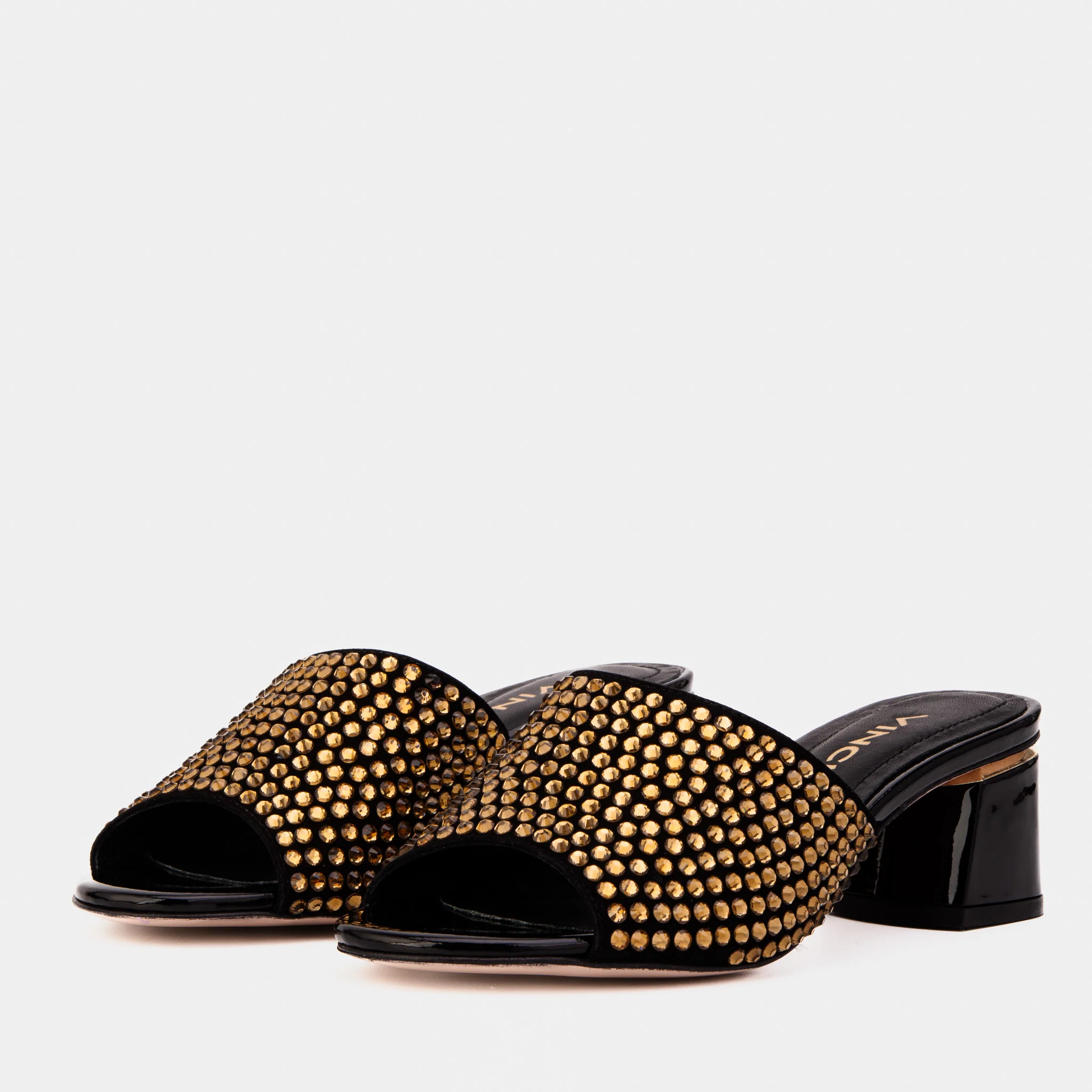 The Ailano Gold Glitter Leather Women Sandal - Image 3