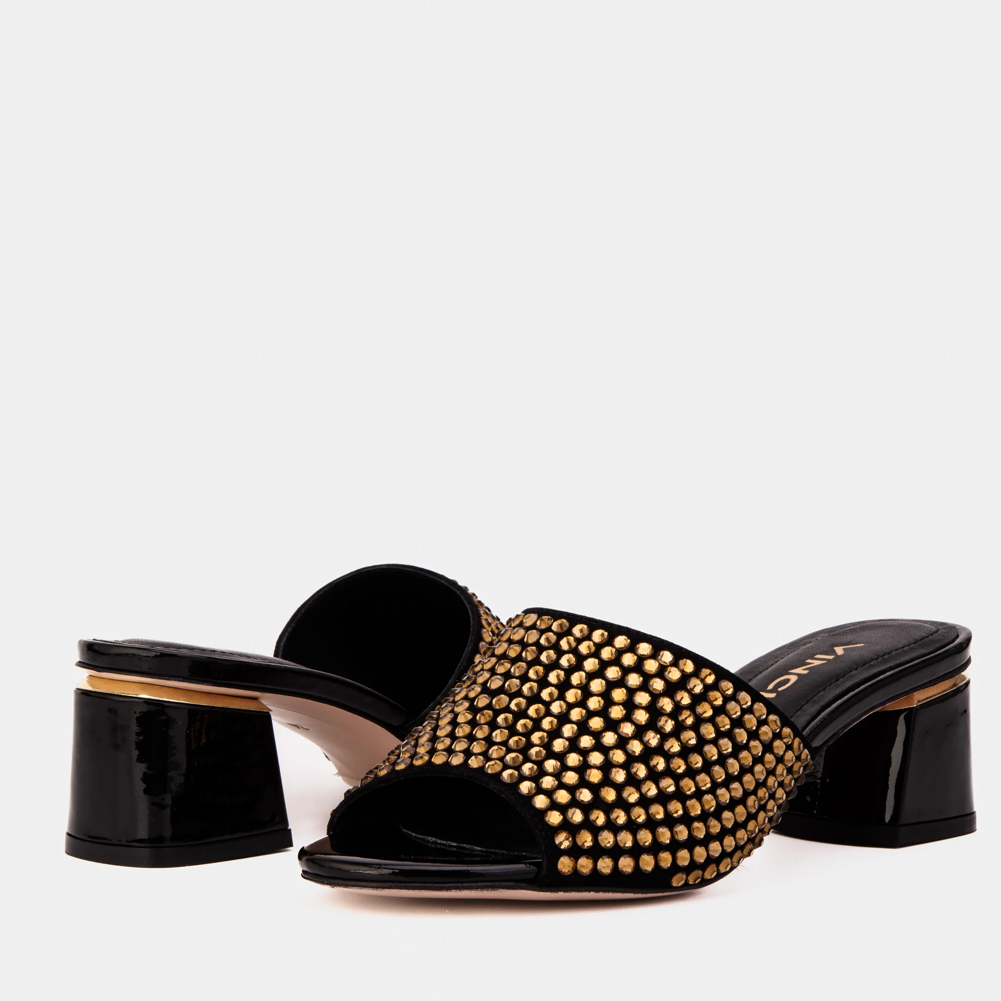 The Ailano Gold Glitter Leather Women Sandal - Image 4