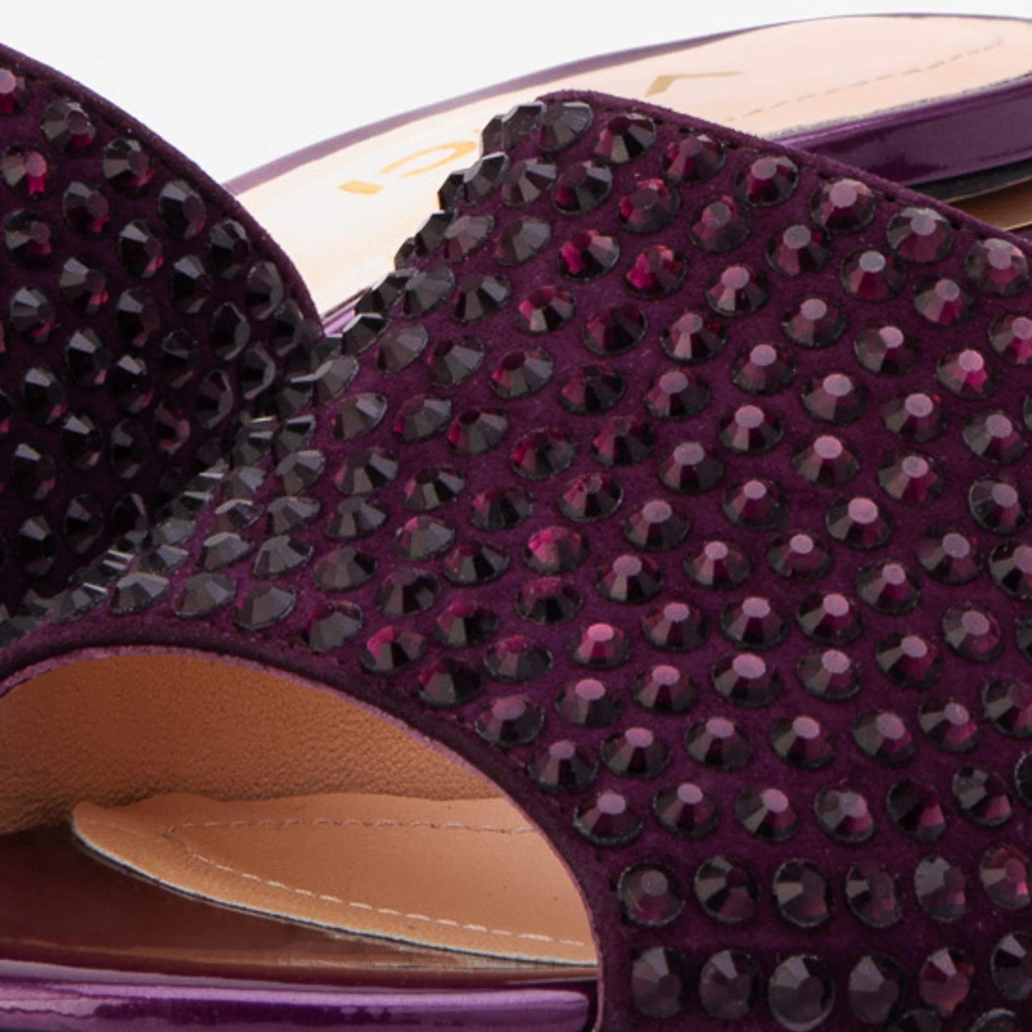 The Ailano Purple Glitter Leather Women Sandal - Image 5