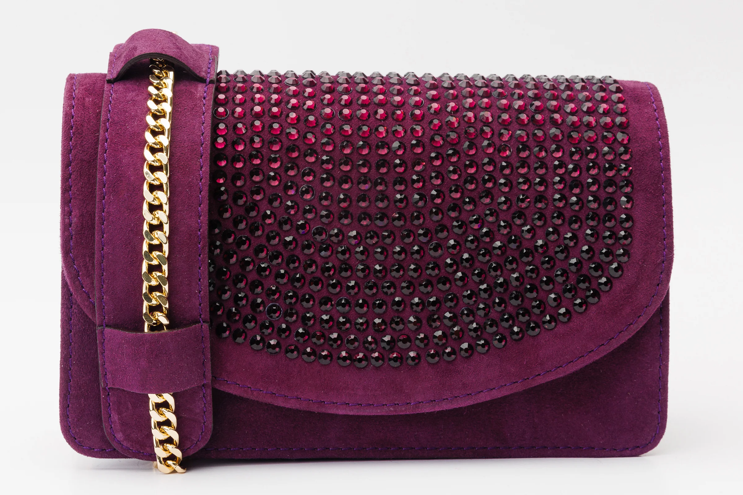 The Ailano Purple Leather Handbag - Image 2