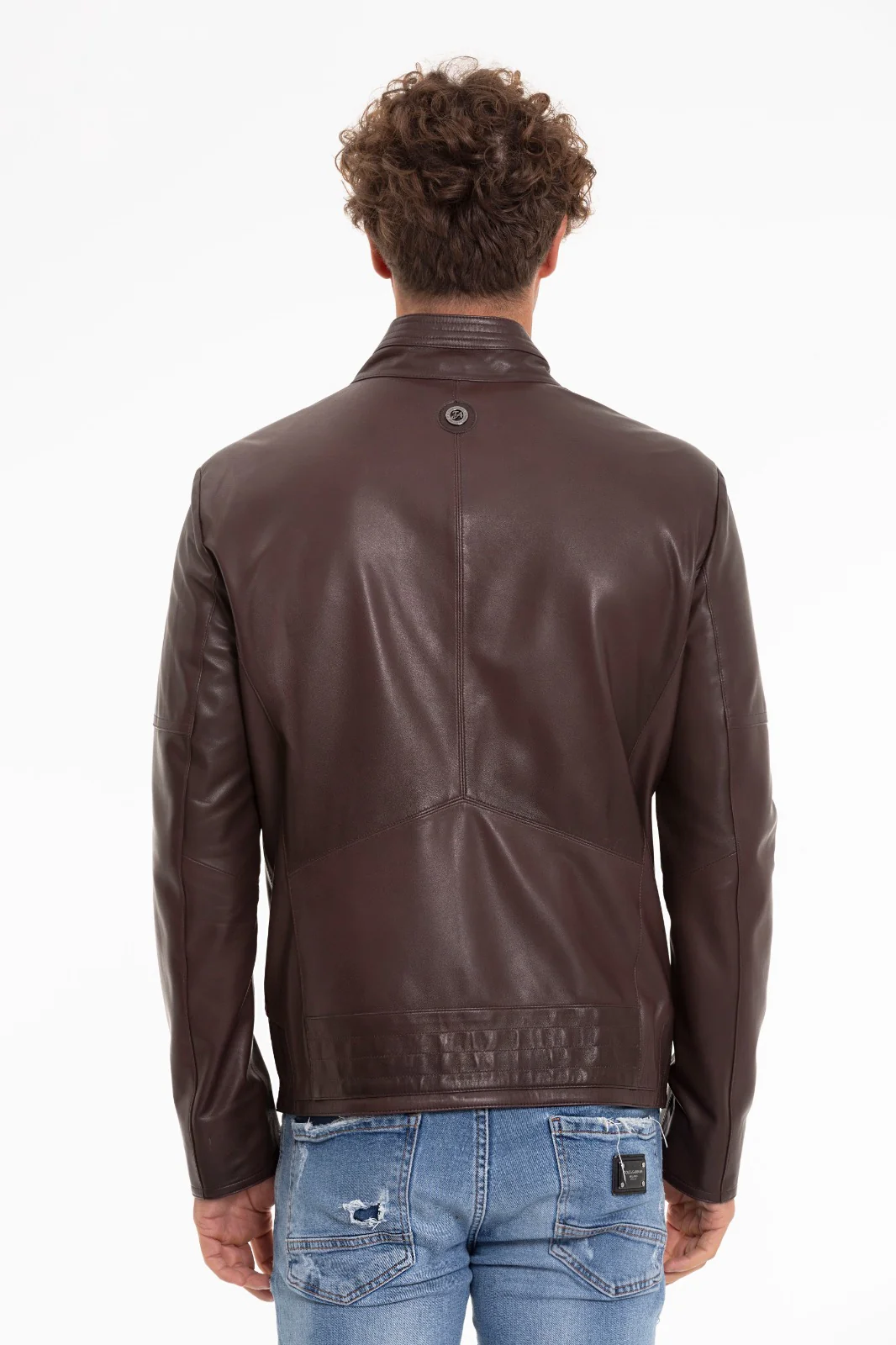 The Alamo Brown Leather Men Jacket - Image 5