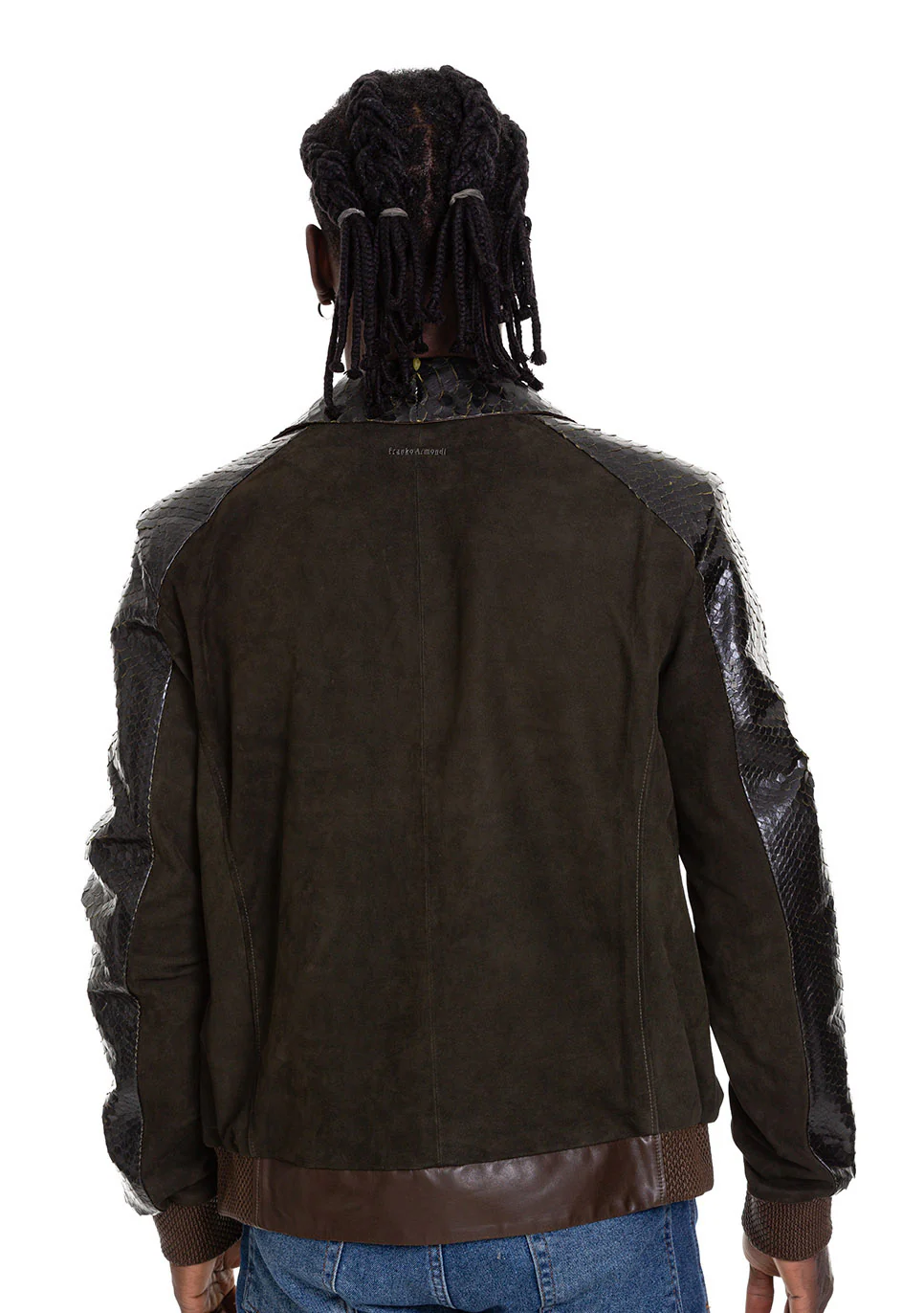 The Albendin Green Leather Men  Jacket - Image 4