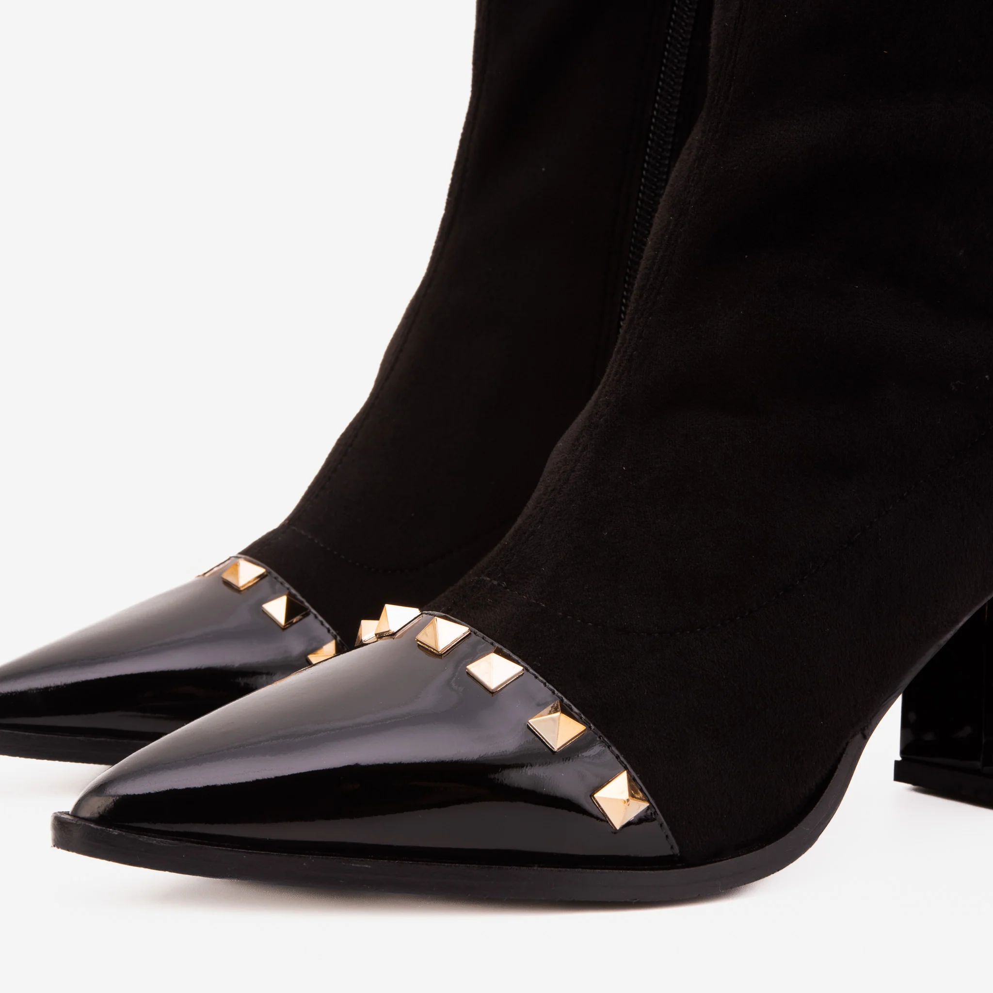 The Amethyst Studded Black Suede Leather Women’s Boot - Image 6
