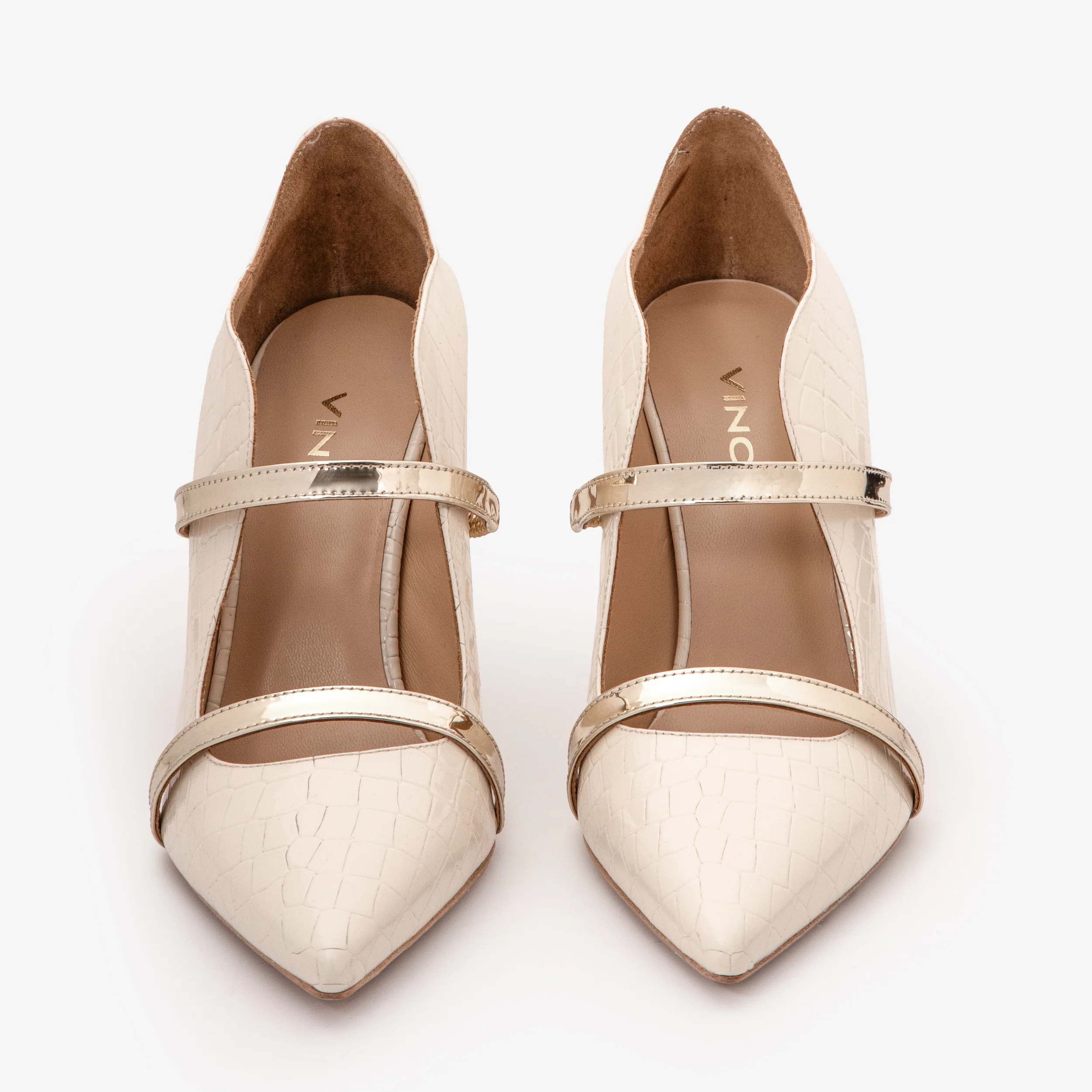 The Annapolis Cream Patent Leather Pump Women Shoe - Image 4