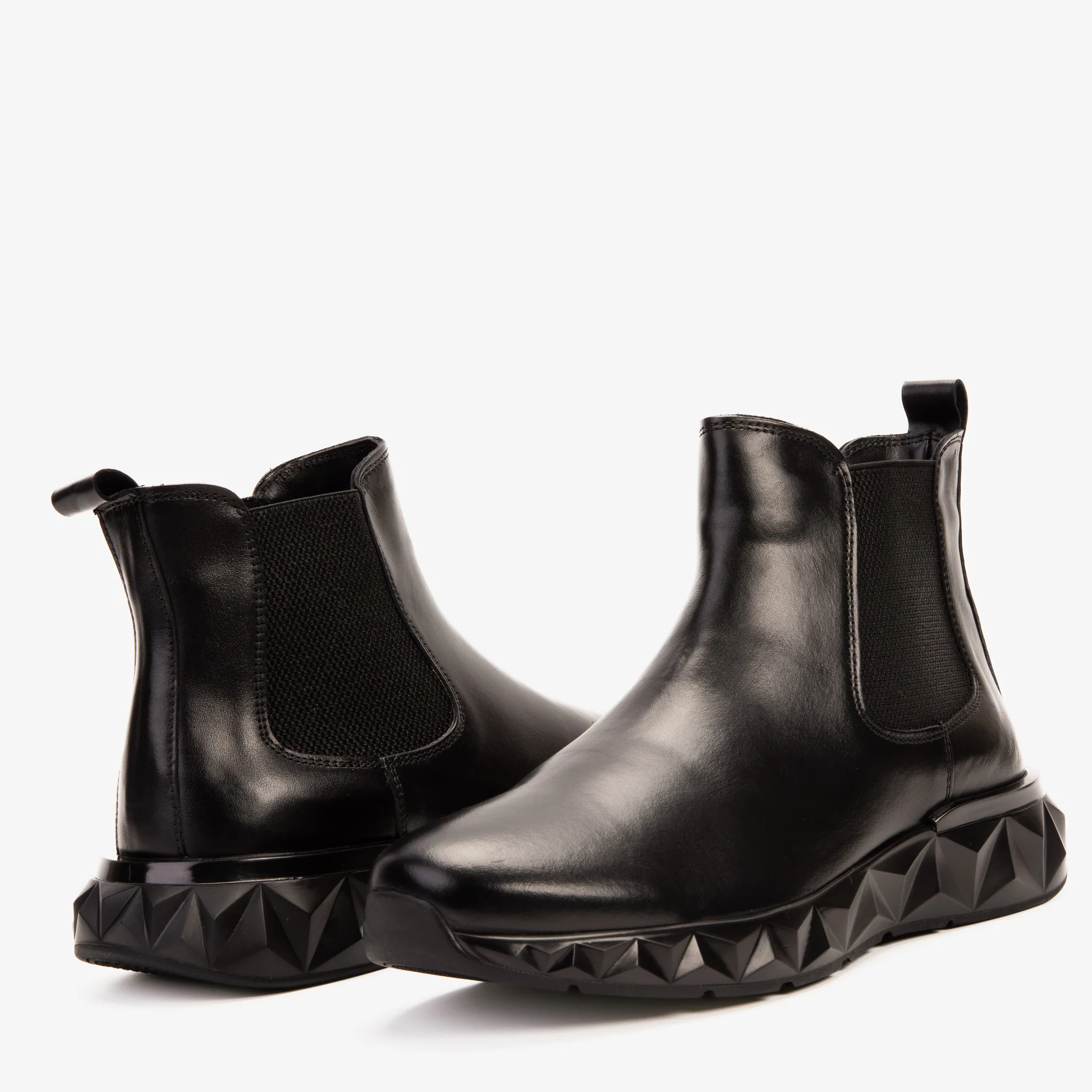 The Apex Black Leather Men Chelsea Boot - Image 5