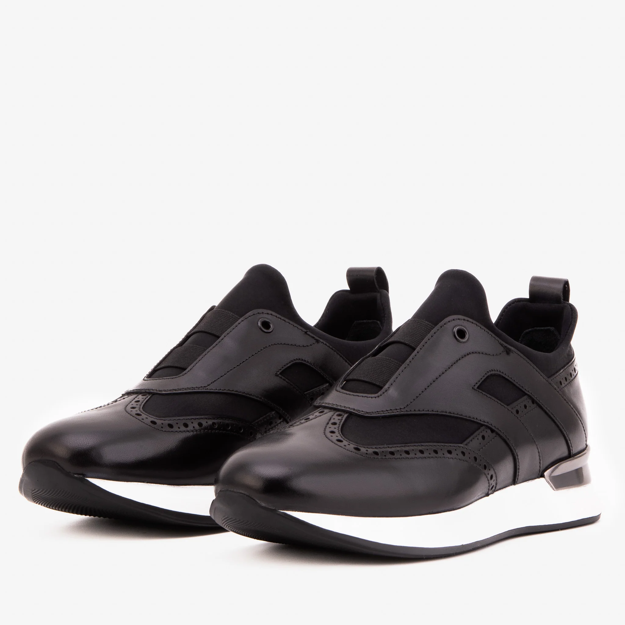 The Arcadia Black Leather Men Sneaker - Image 2