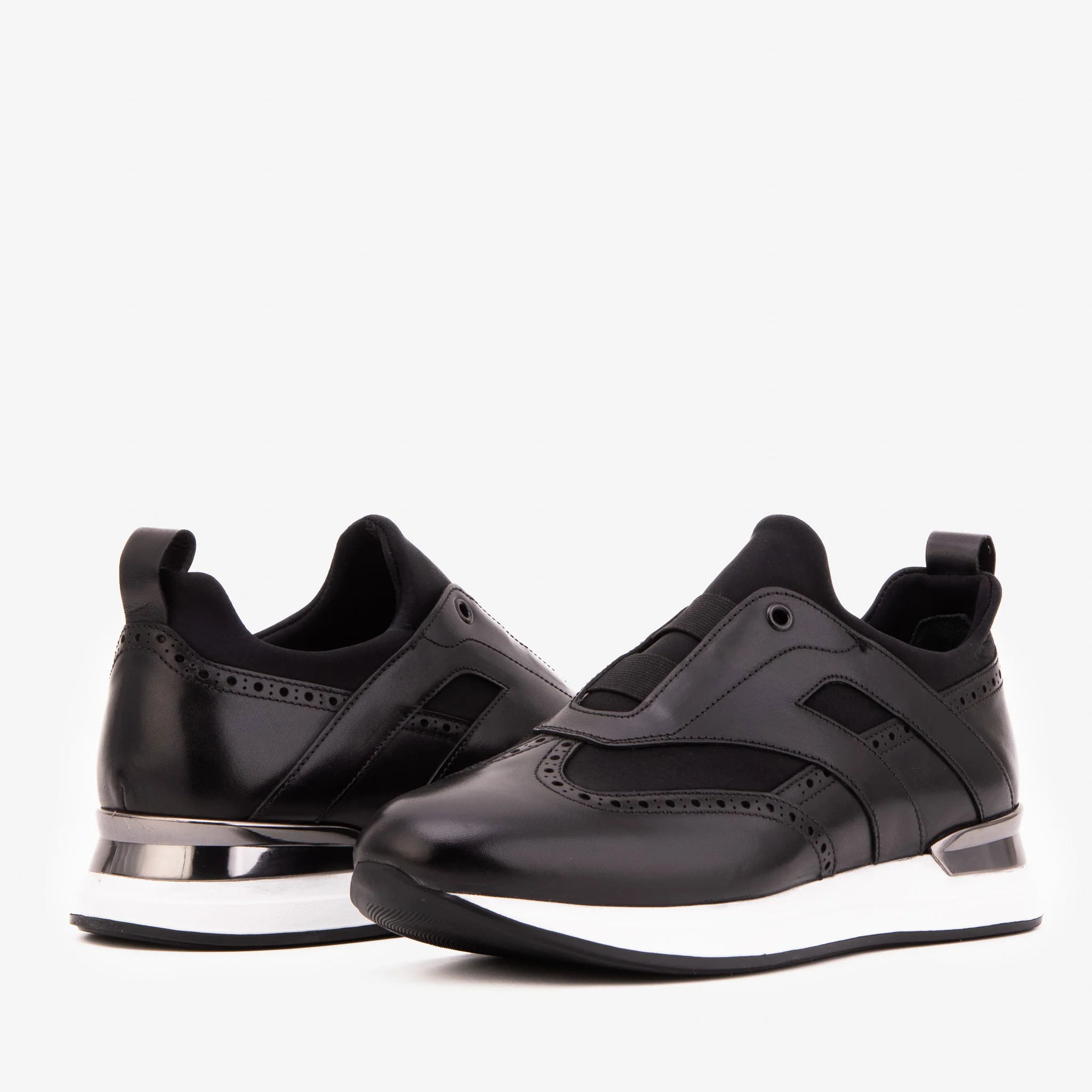 The Arcadia Black Leather Men Sneaker - Image 5