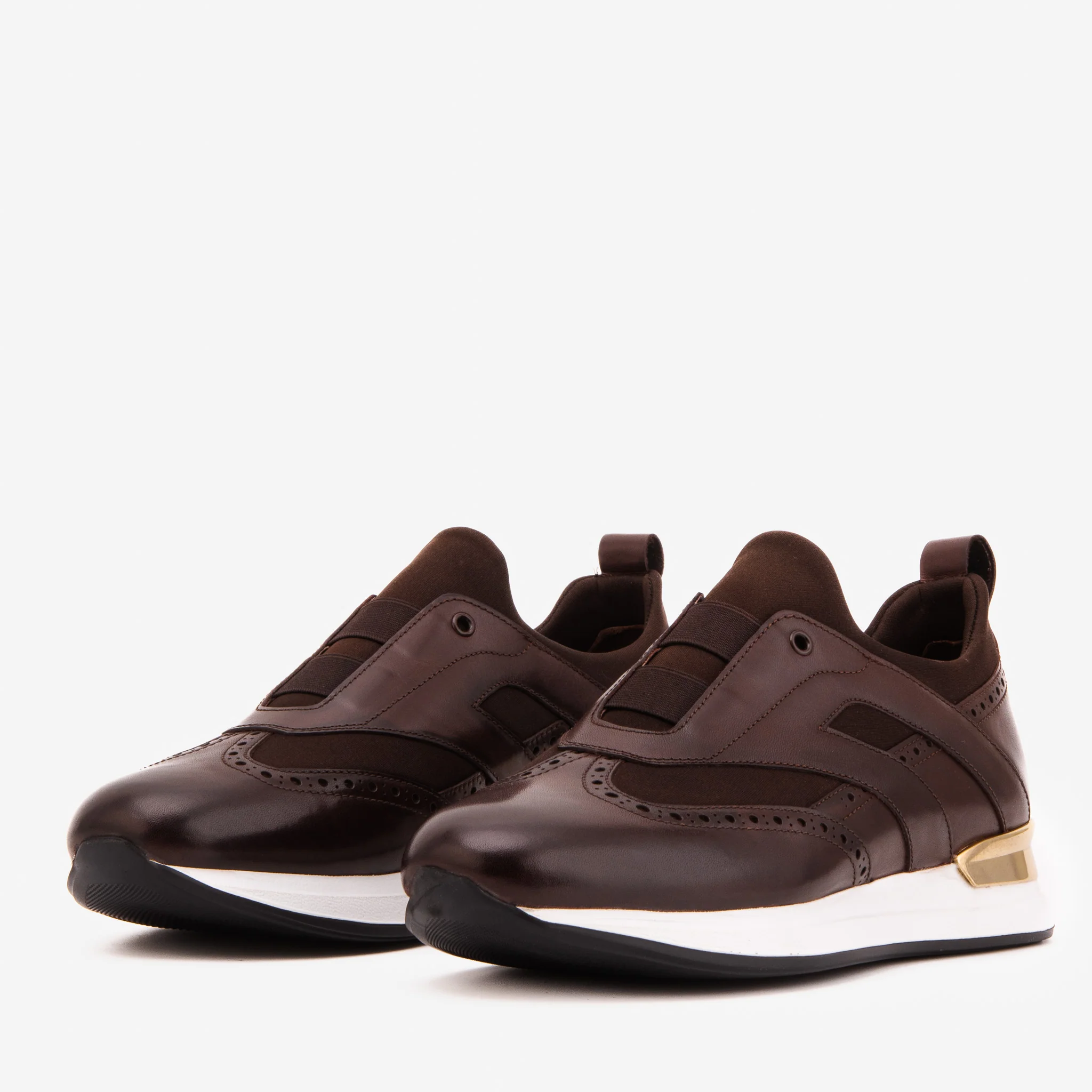 The Arcadia Brown Leather Men Sneaker - Image 2