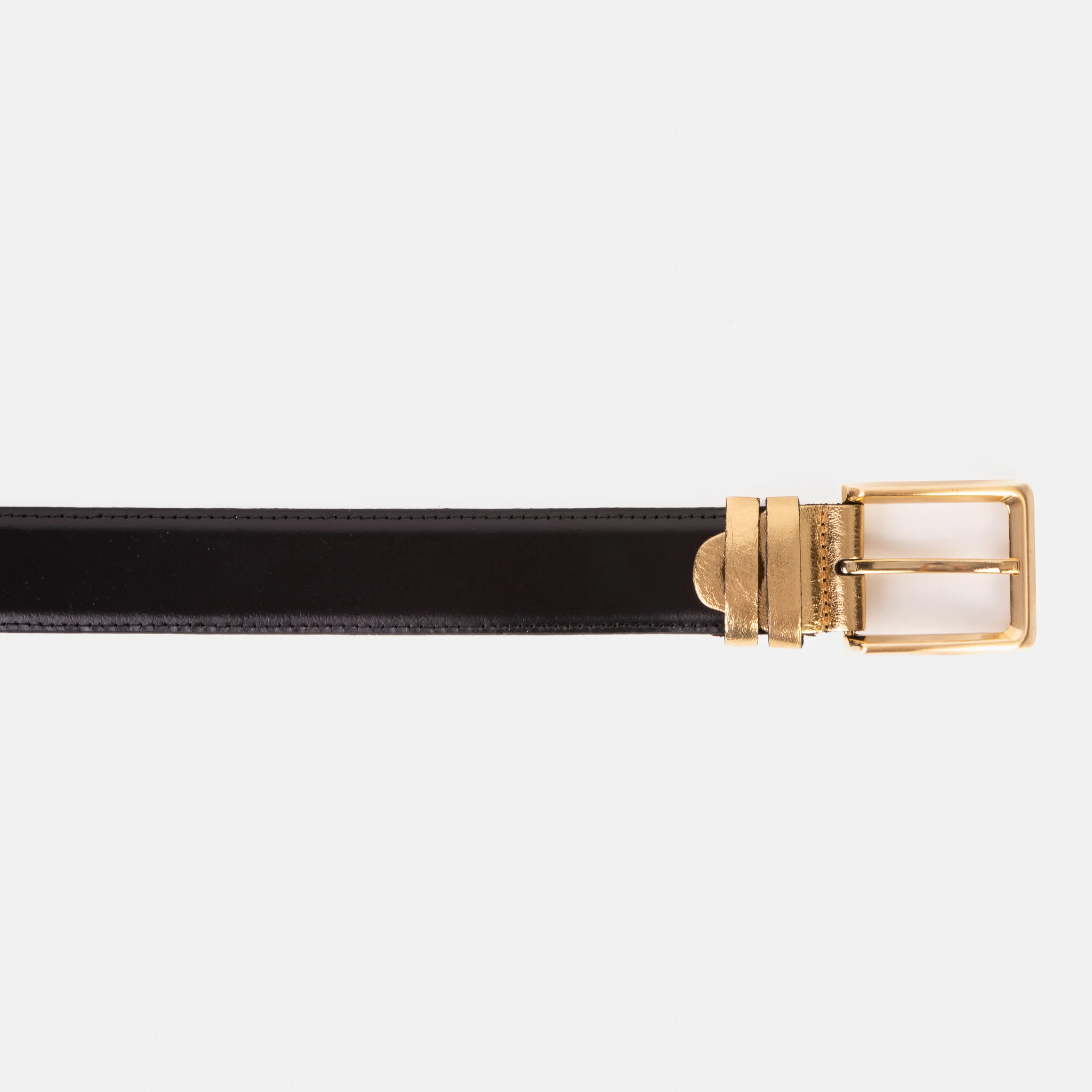 The Arda Black & Gold Leather Belt - Image 5