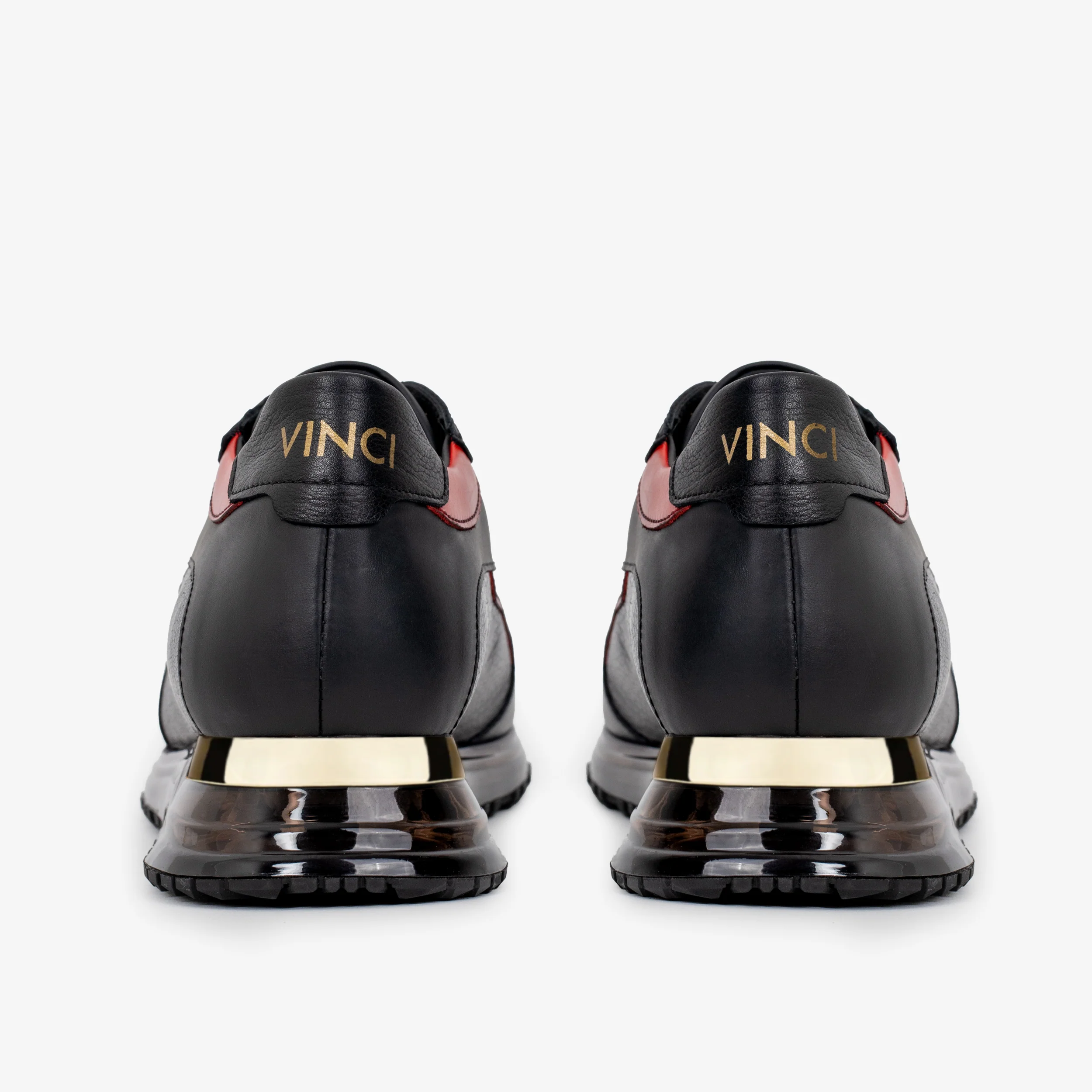 The Arda Black & Red Leather Men Sneaker - Image 3