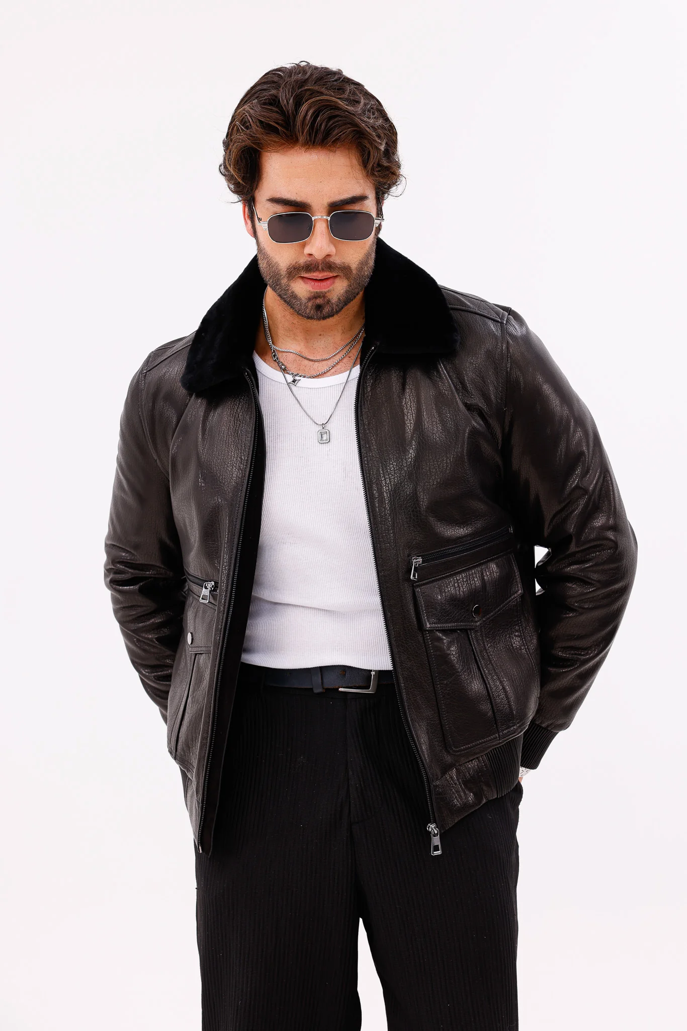 The Ardent Black Lambskin Men Leather Jacket - Image 8