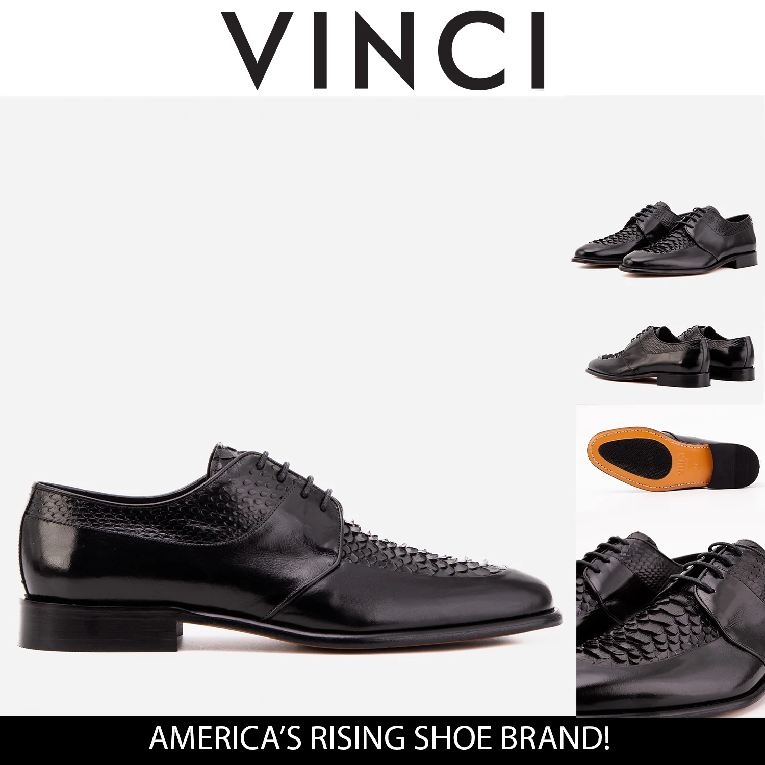 The Arven Black Python Leather Men Shoe - Image 8