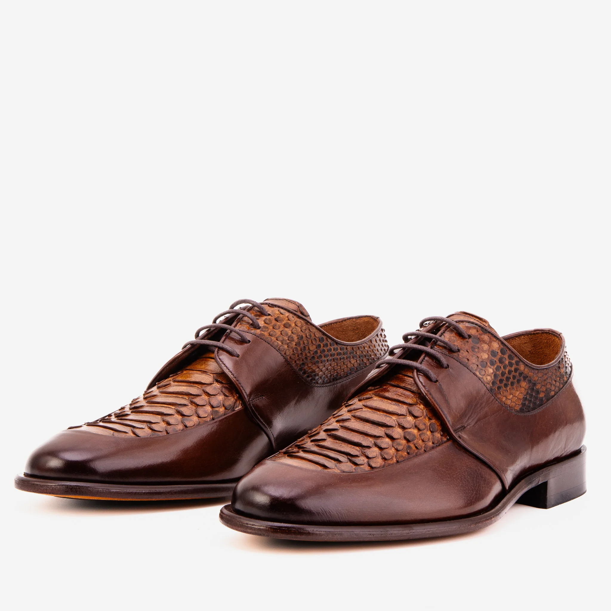 The Arven Tan Python Leather Men Shoe - Image 2
