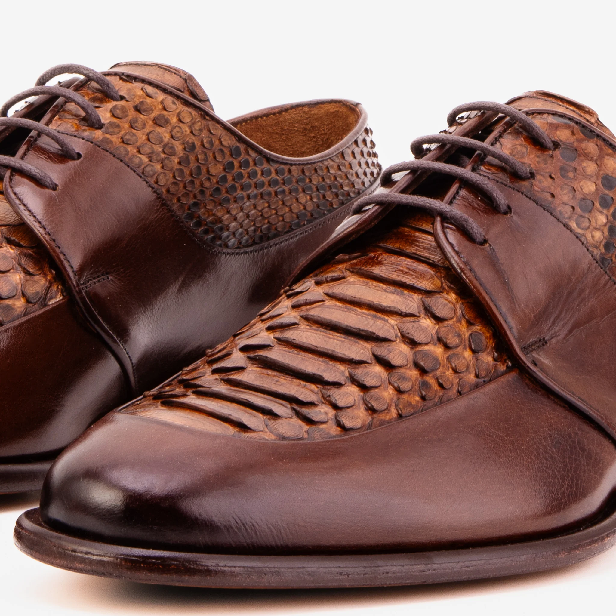 The Arven Tan Python Leather Men Shoe - Image 3