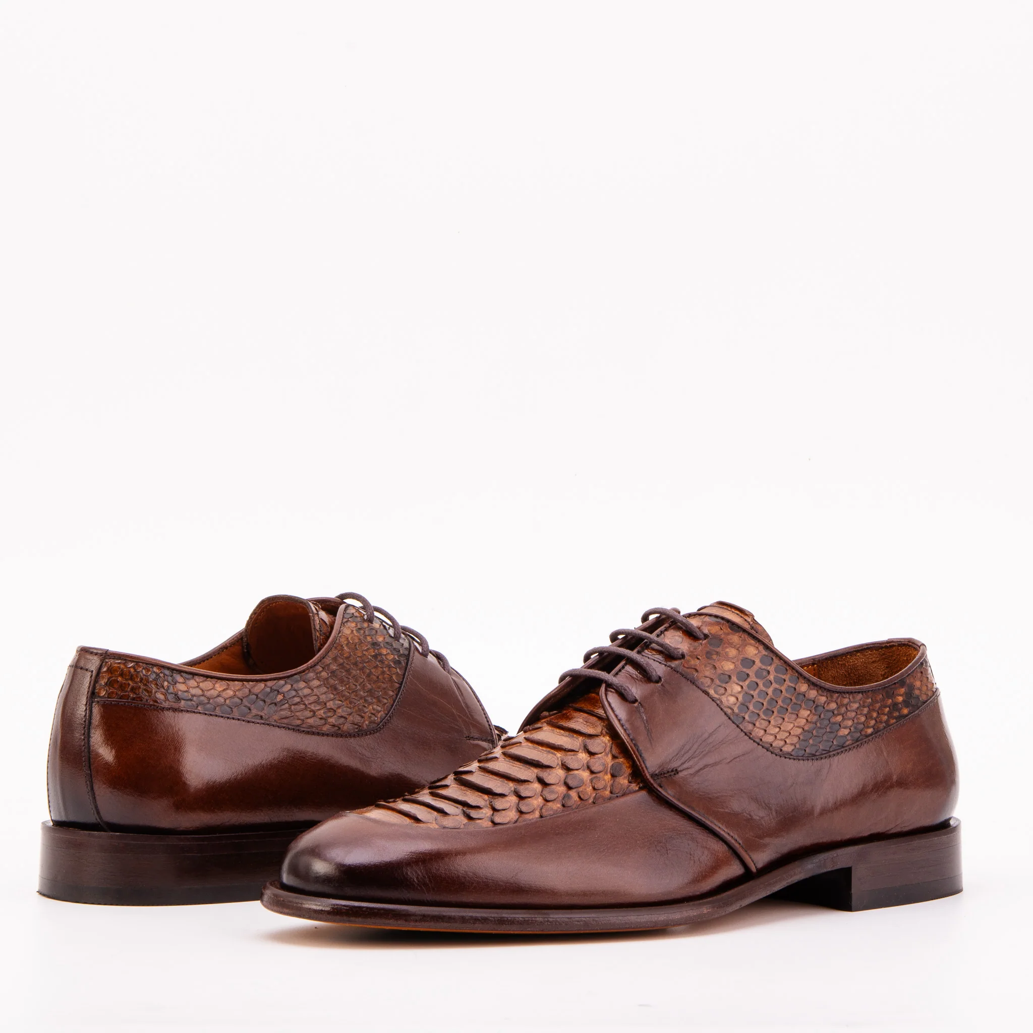 The Arven Tan Python Leather Men Shoe - Image 5