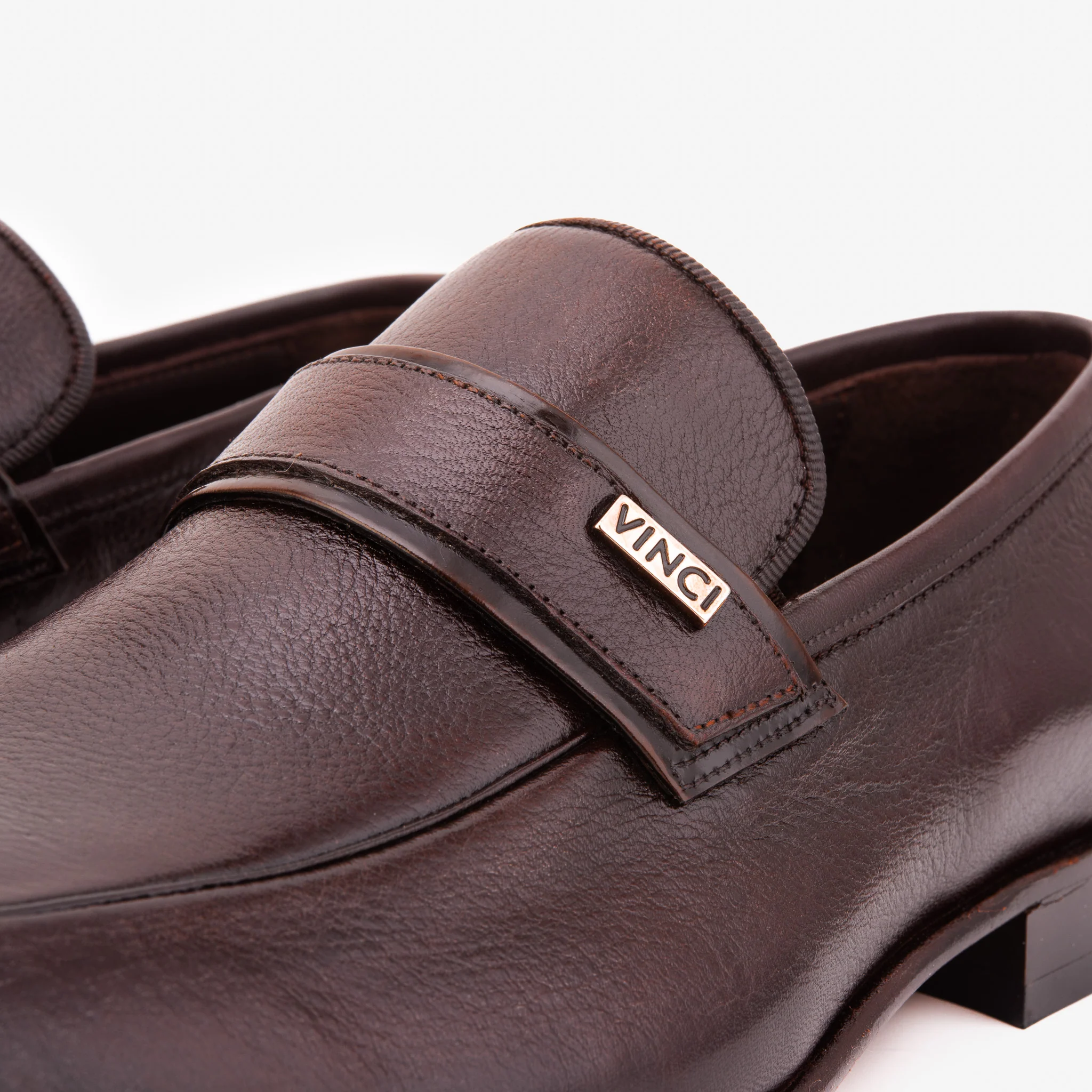 The Ashford Brown Baby Buffalo Leather Loafer Men Shoe - Image 3