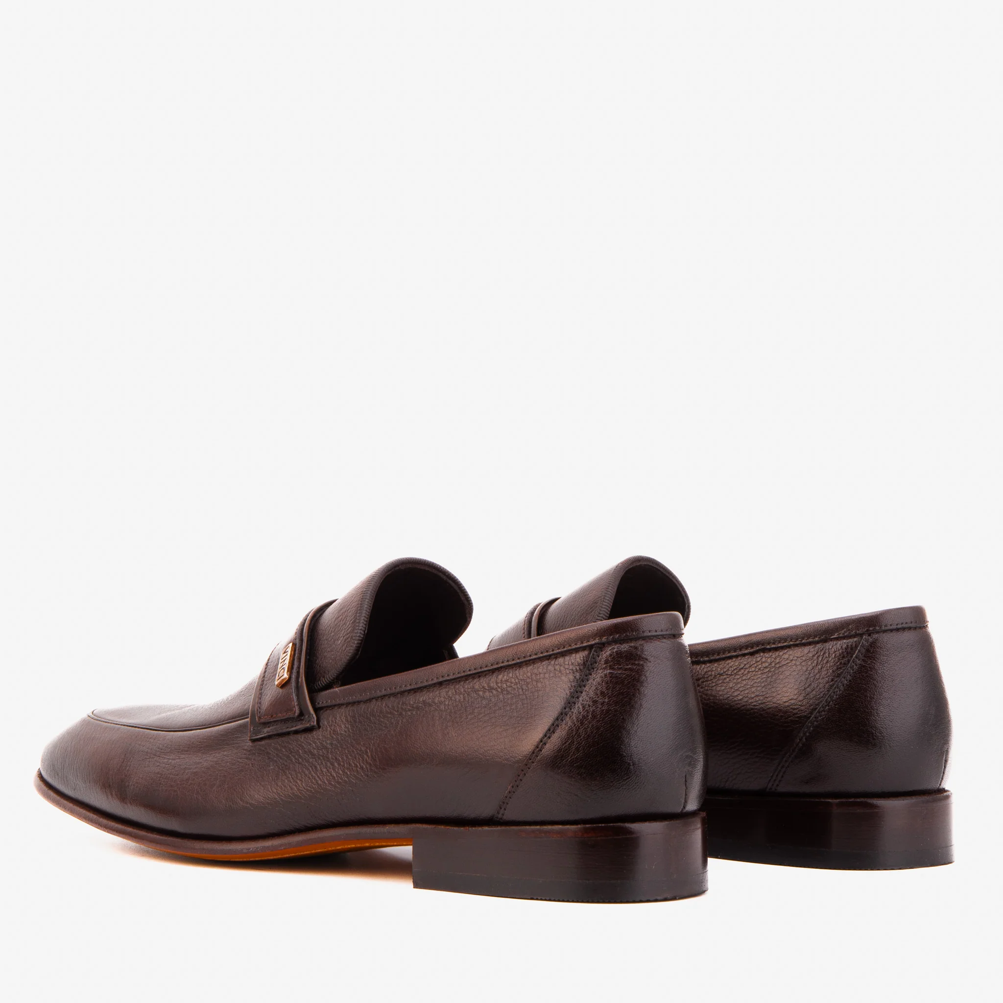 The Ashford Brown Baby Buffalo Leather Loafer Men Shoe - Image 4