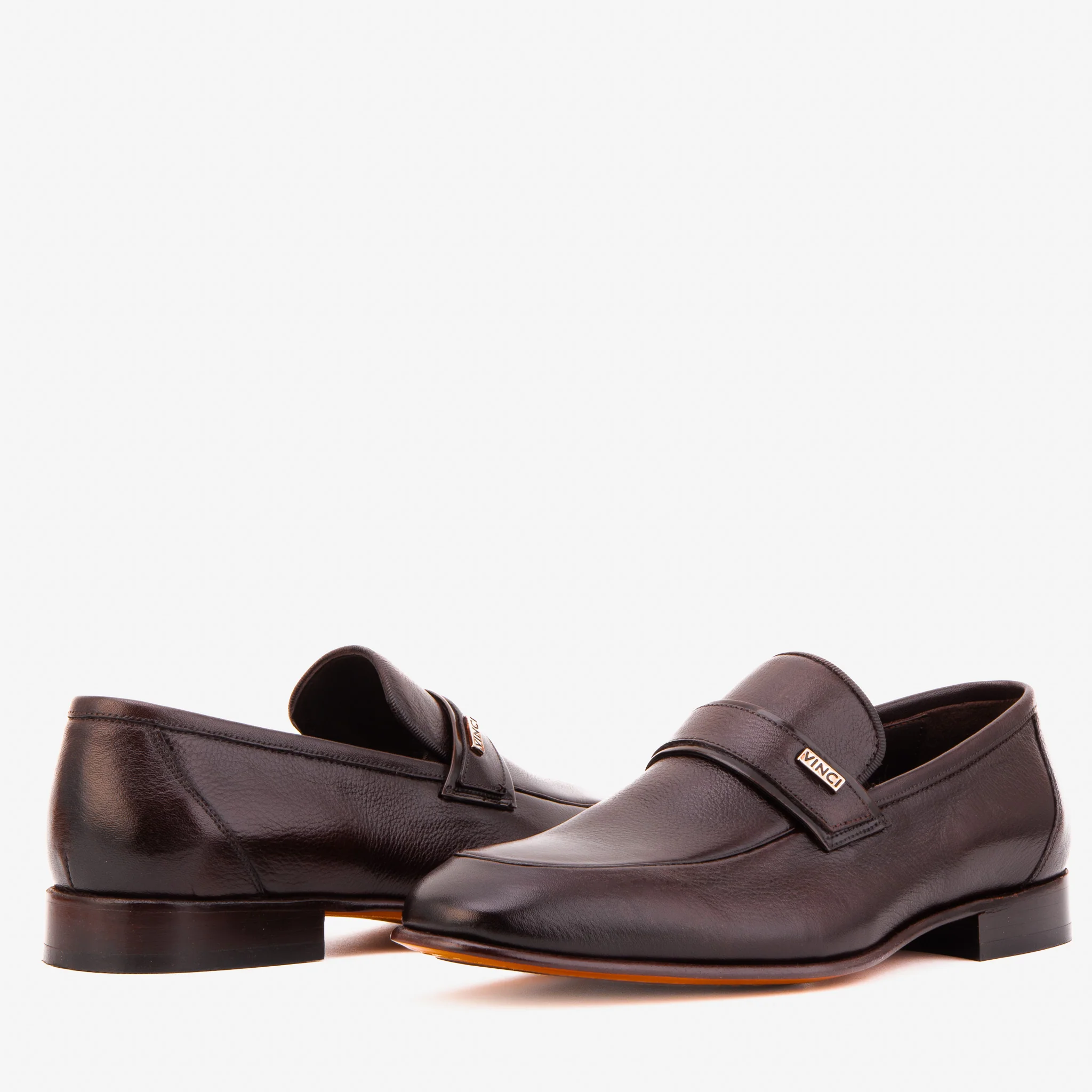 The Ashford Brown Baby Buffalo Leather Loafer Men Shoe - Image 5