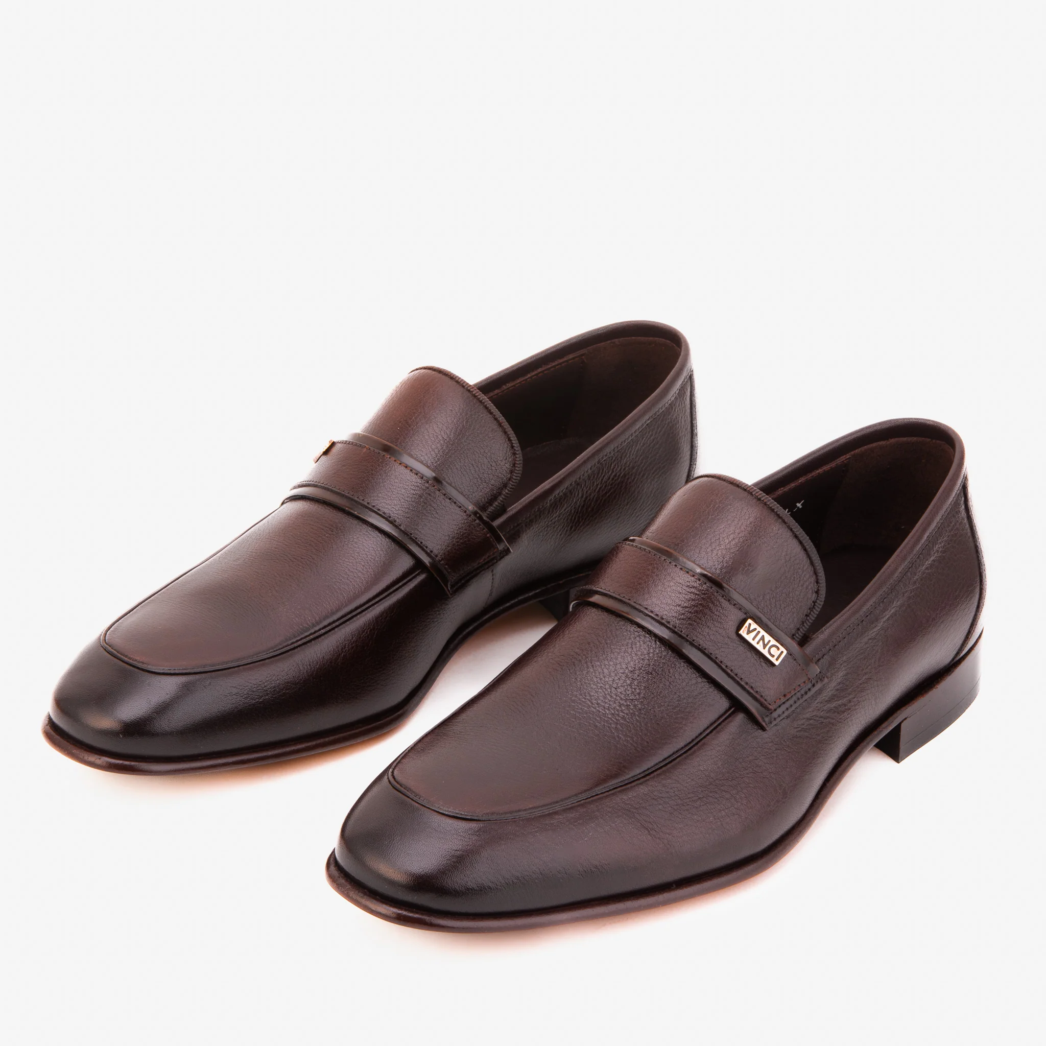 The Ashford Brown Baby Buffalo Leather Loafer Men Shoe - Image 7