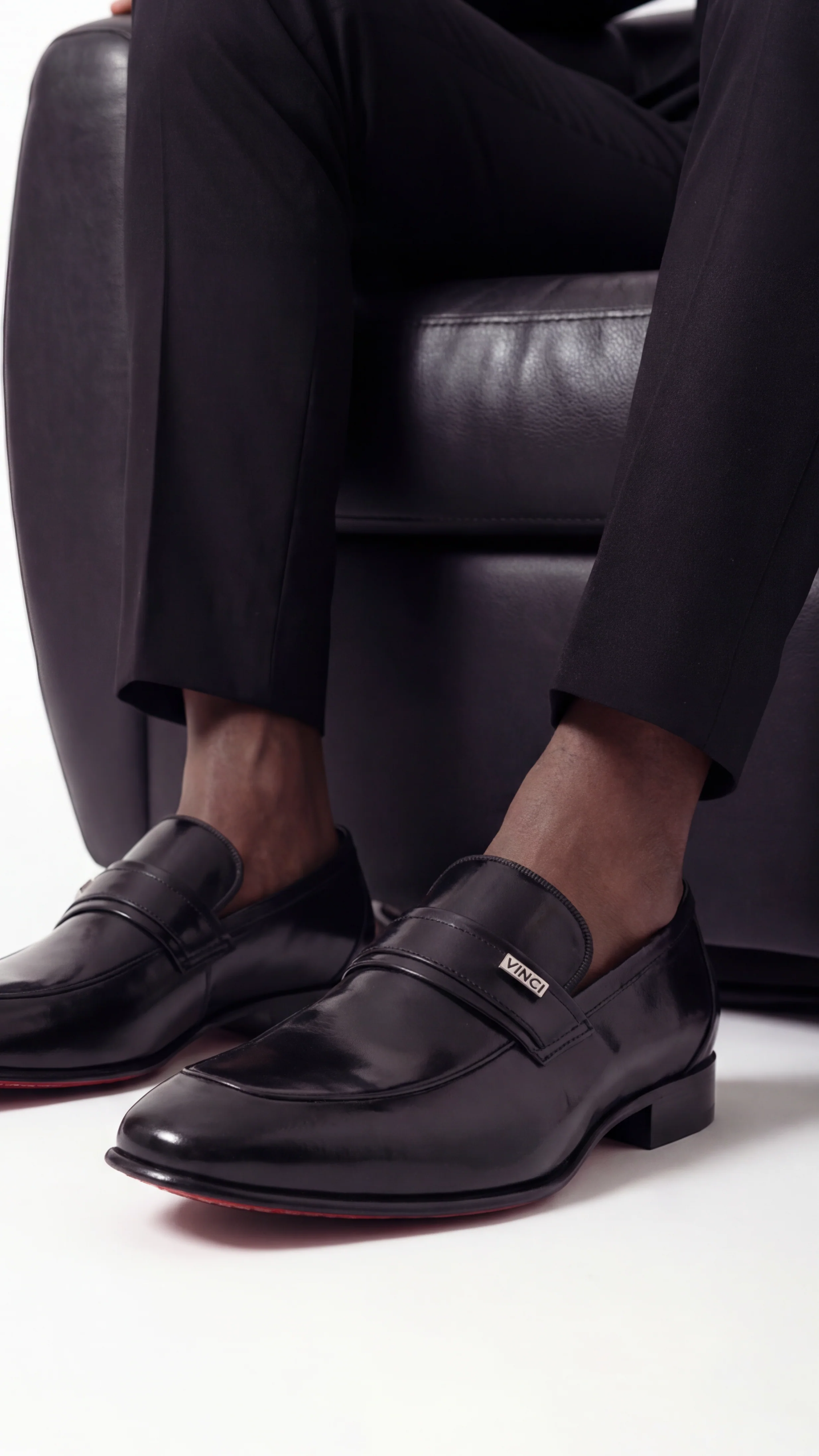 The Ashford Black Baby Buffalo Leather Loafer Men Shoe - Image 10